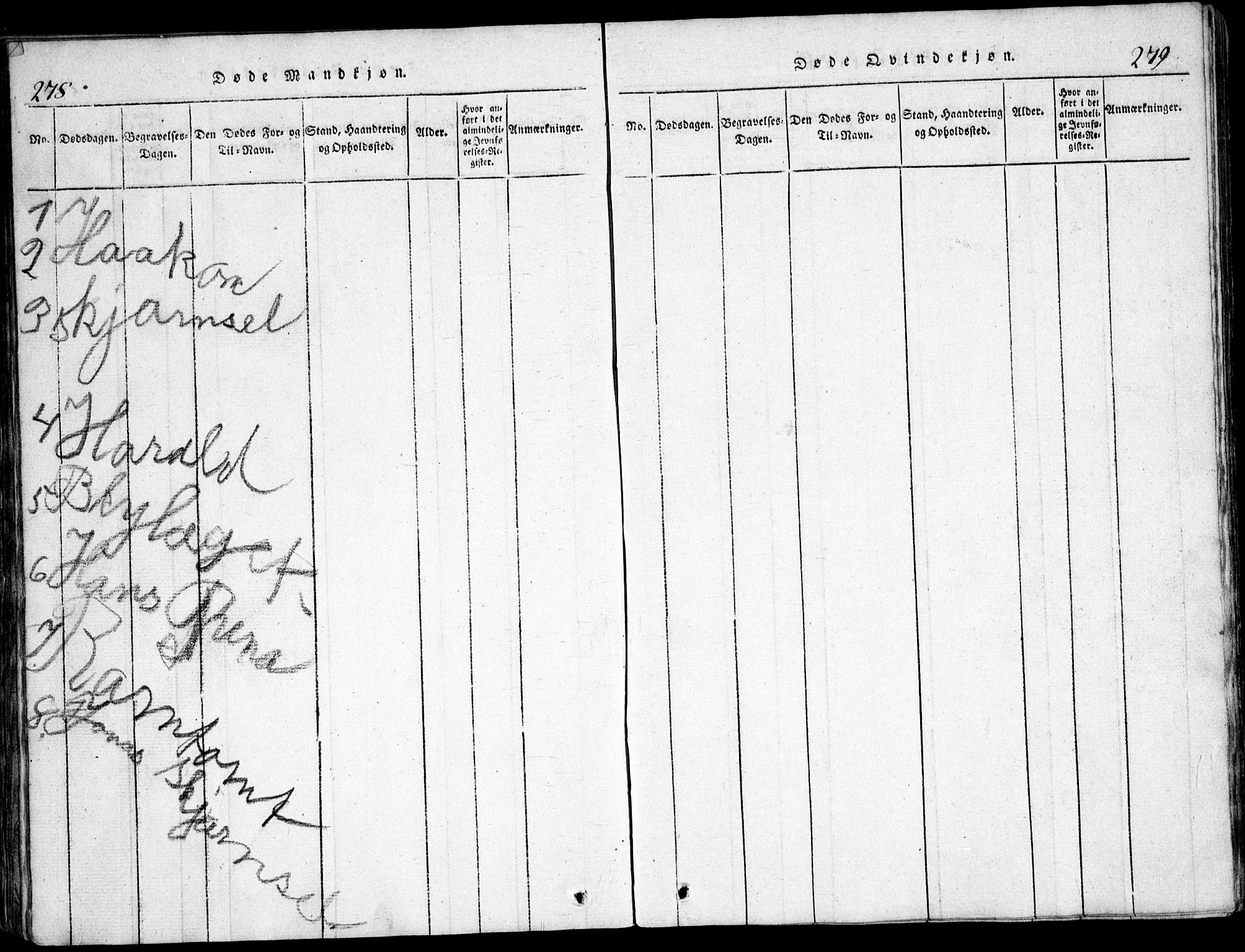 Nesodden prestekontor Kirkebøker, AV/SAO-A-10013/G/Ga/L0001: Parish register (copy) no. I 1, 1814-1847, p. 278-279