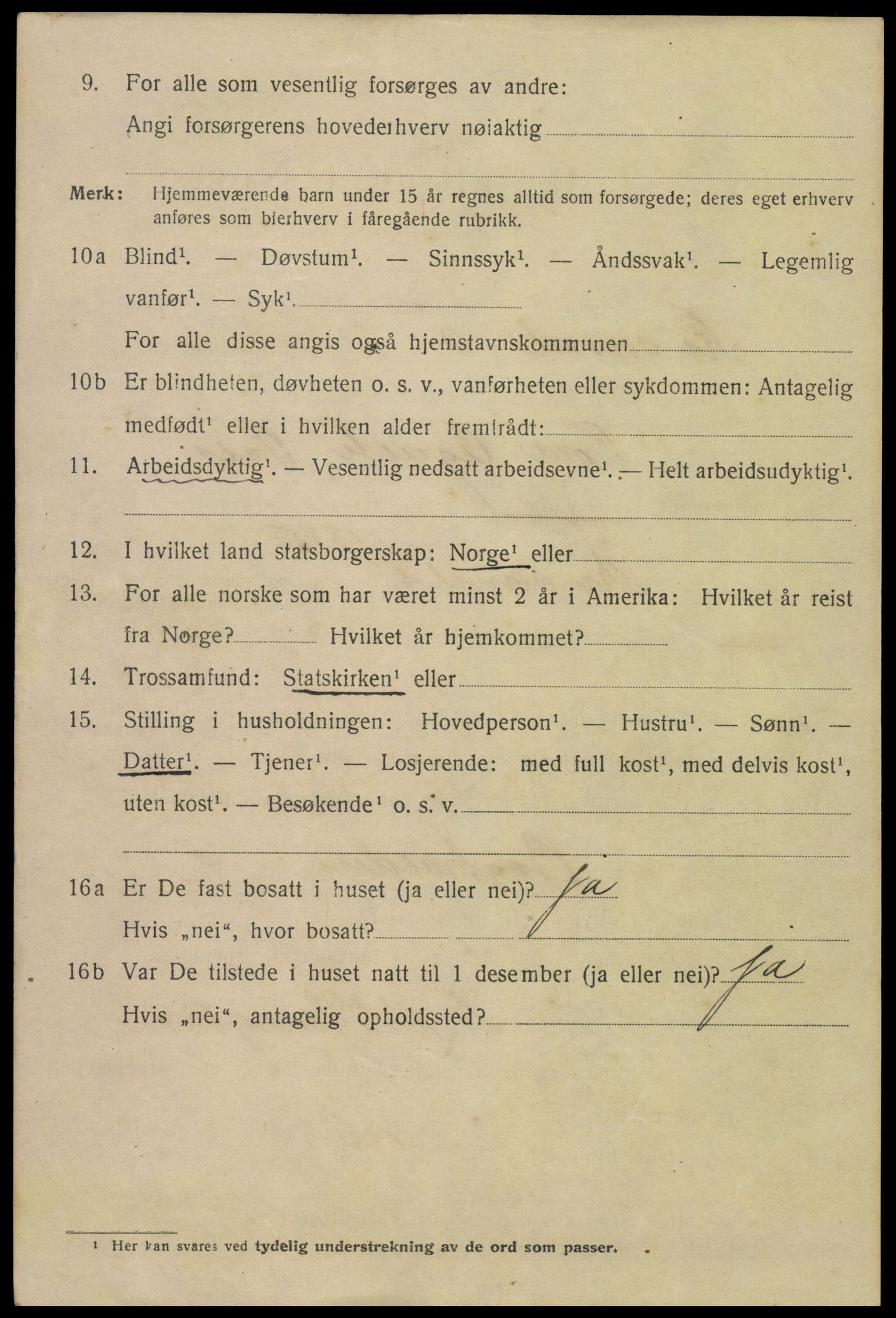 SAK, 1920 census for Kristiansand, 1920, p. 18300