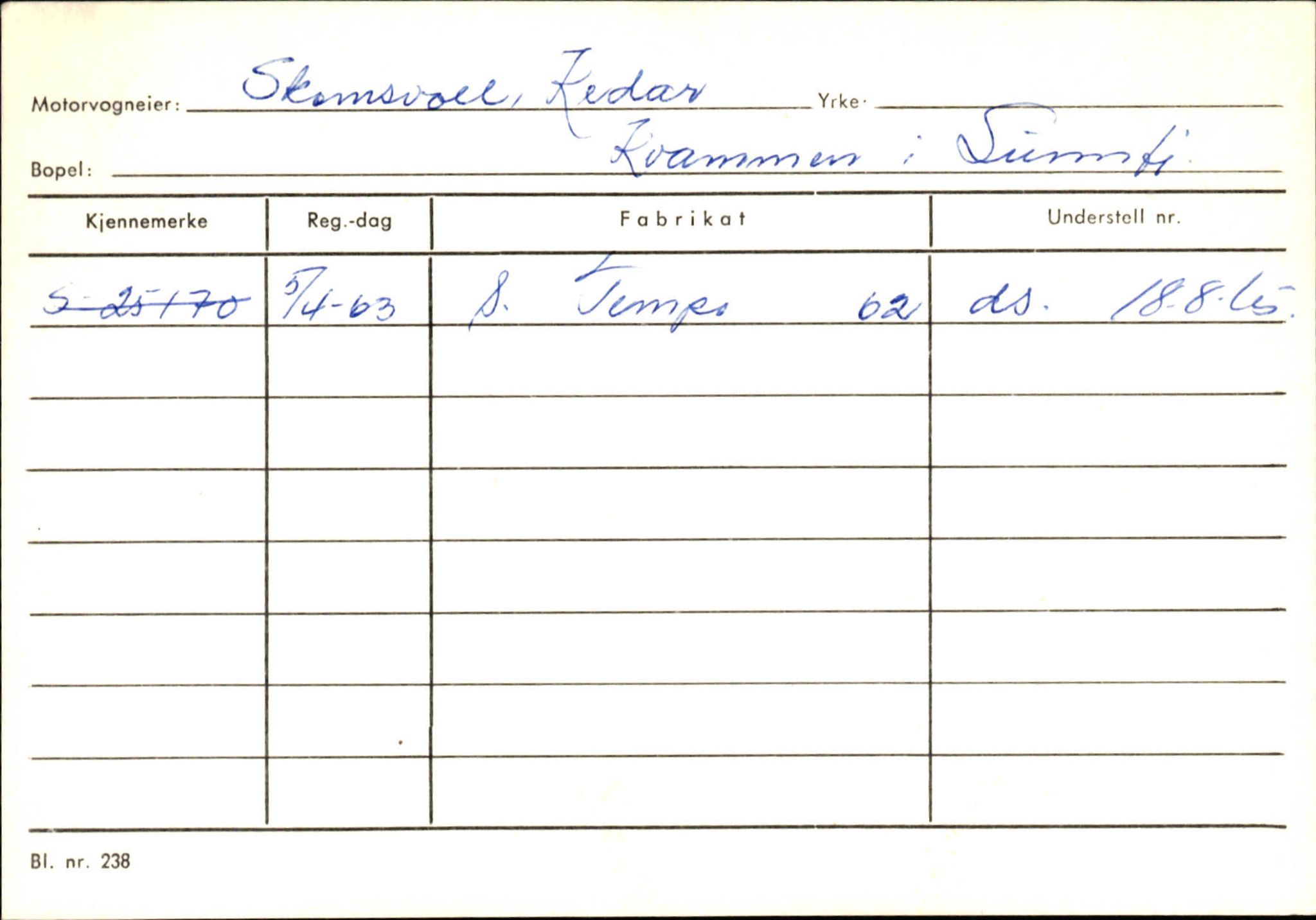 Statens vegvesen, Sogn og Fjordane vegkontor, AV/SAB-A-5301/4/F/L0132: Eigarregister Askvoll A-Å. Balestrand A-Å, 1945-1975, p. 1095