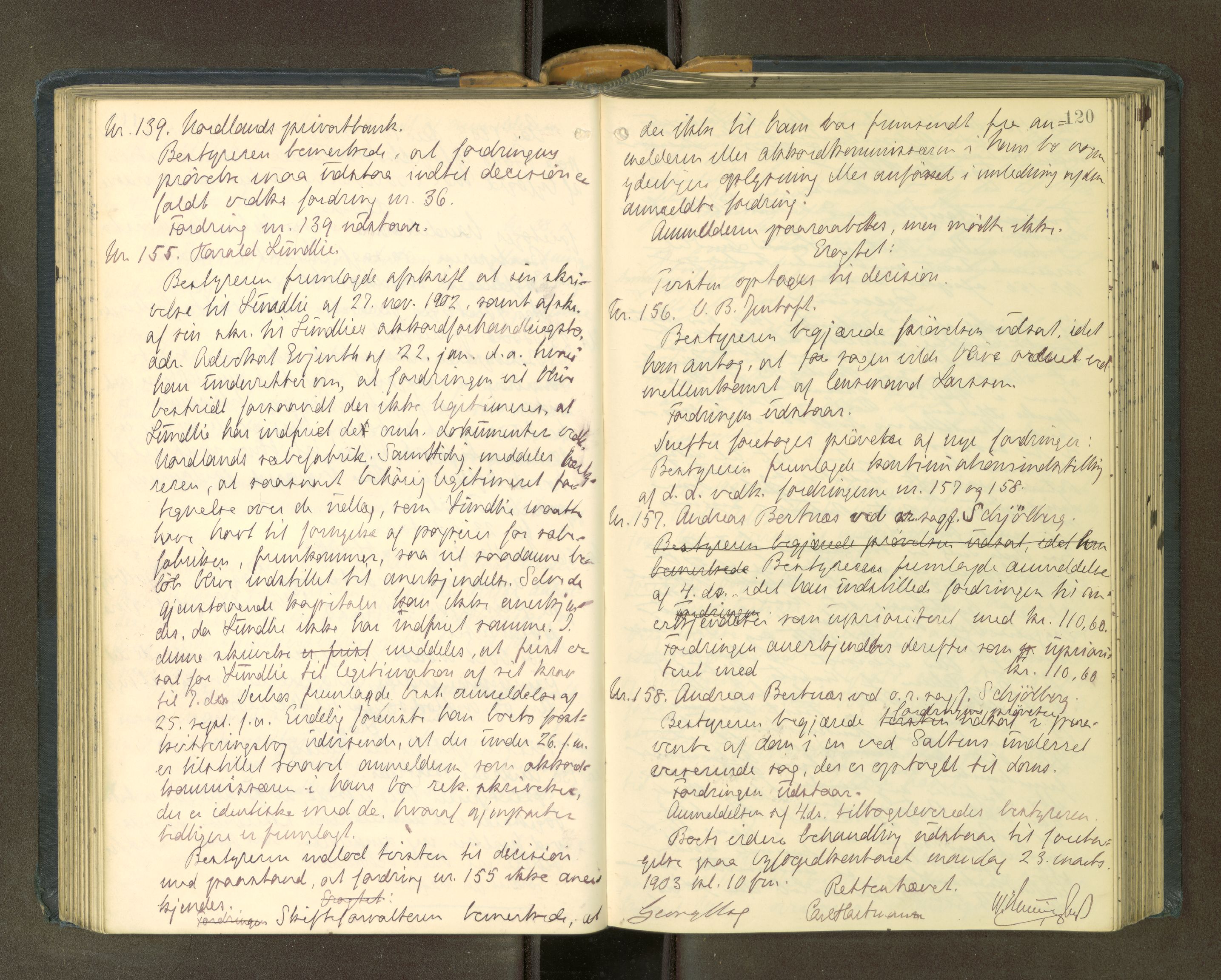Bodø sorenskriveri, AV/SAT-A-0022/1/3/3B/L0002: Skiftebehandlingsprotokoll, 1901-1909, p. 120