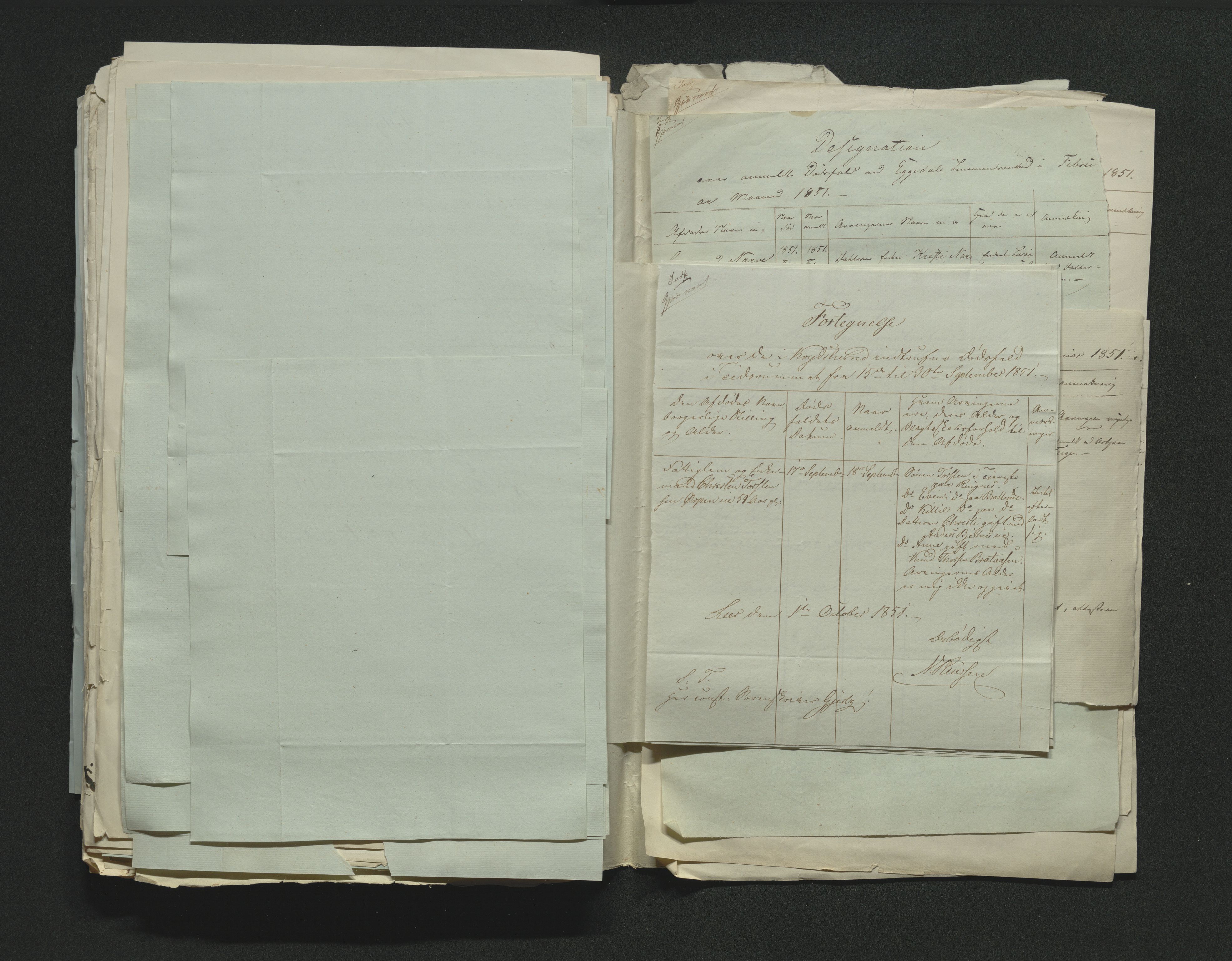 Eiker, Modum og Sigdal sorenskriveri, AV/SAKO-A-123/H/Ha/Hab/L0008: Dødsfallsmeldinger, 1850-1853
