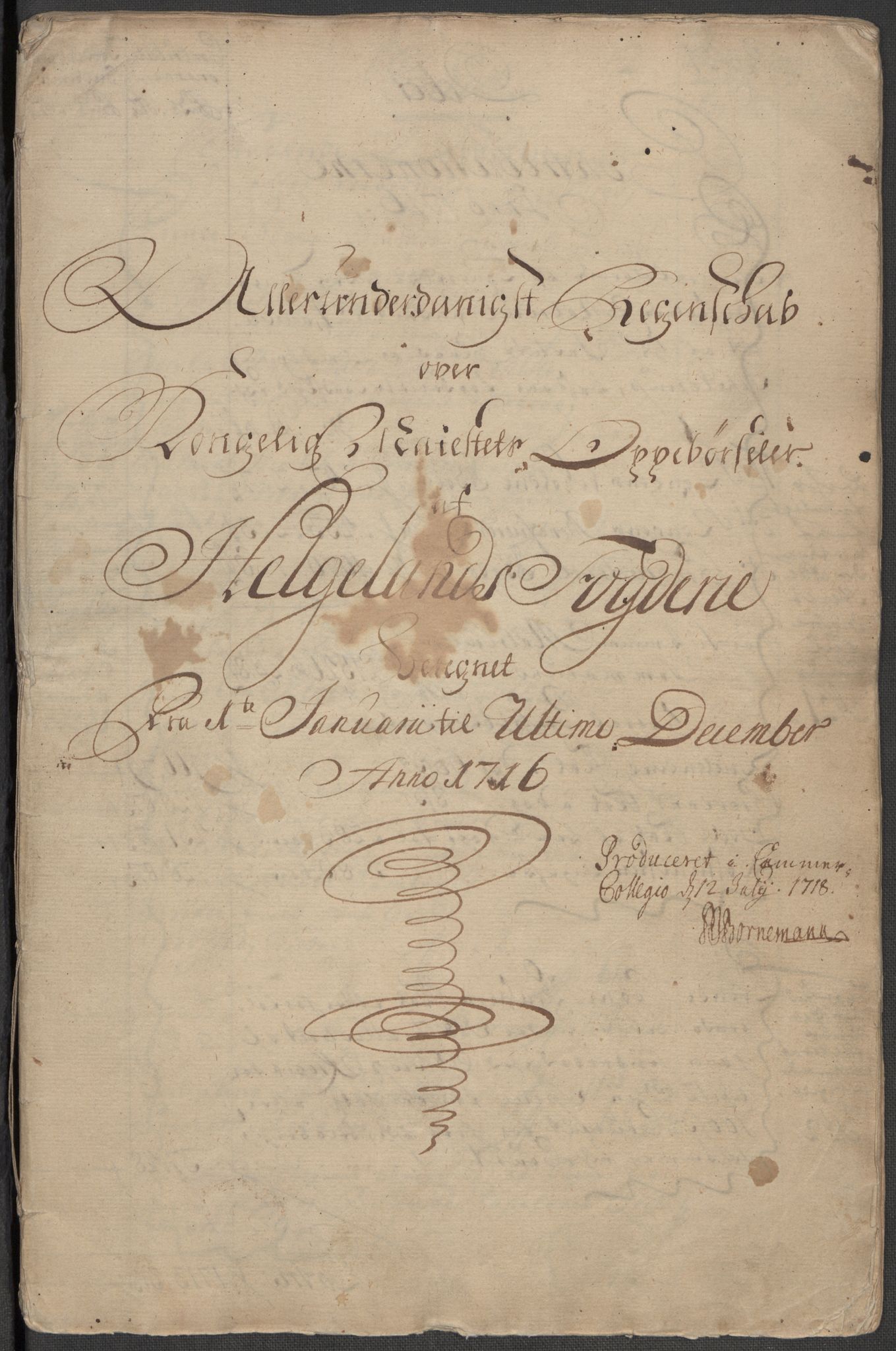 Rentekammeret inntil 1814, Reviderte regnskaper, Fogderegnskap, AV/RA-EA-4092/R65/L4514: Fogderegnskap Helgeland, 1716, p. 4