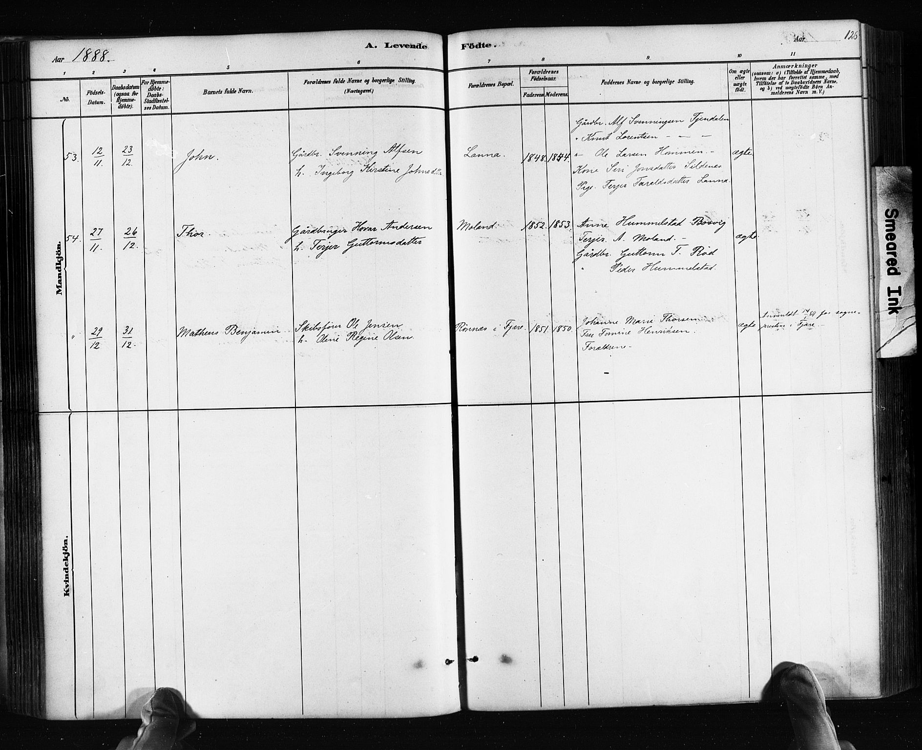 Søndeled sokneprestkontor, AV/SAK-1111-0038/F/Fa/L0004: Parish register (official) no. A 4, 1880-1889, p. 126