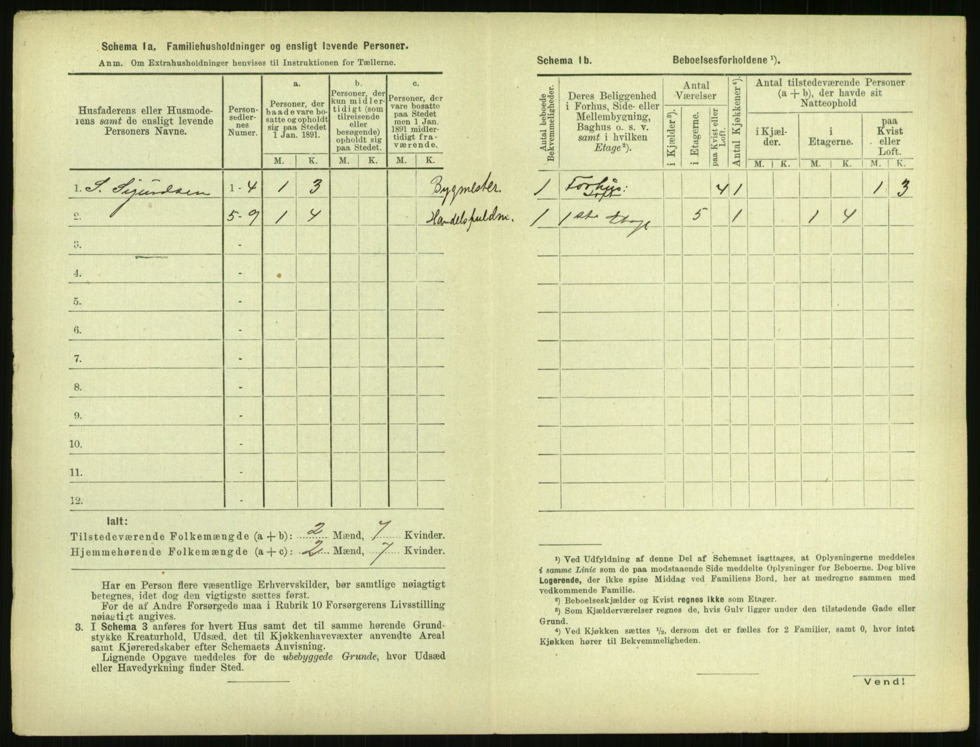 RA, 1891 census for 0806 Skien, 1891, p. 607