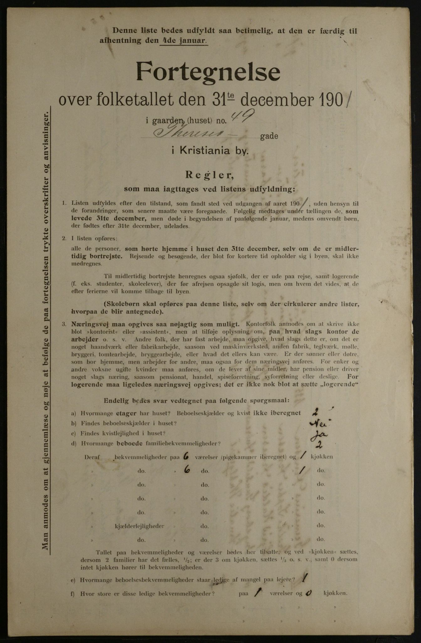 OBA, Municipal Census 1901 for Kristiania, 1901, p. 16696