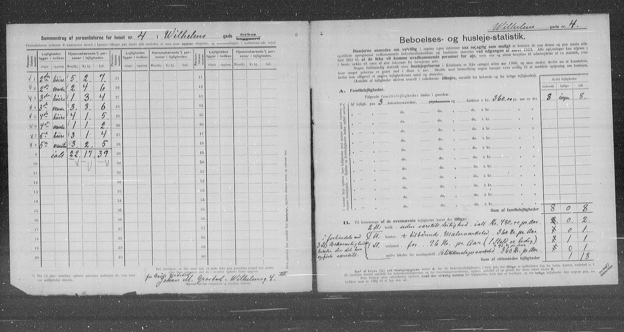 OBA, Municipal Census 1905 for Kristiania, 1905, p. 67388