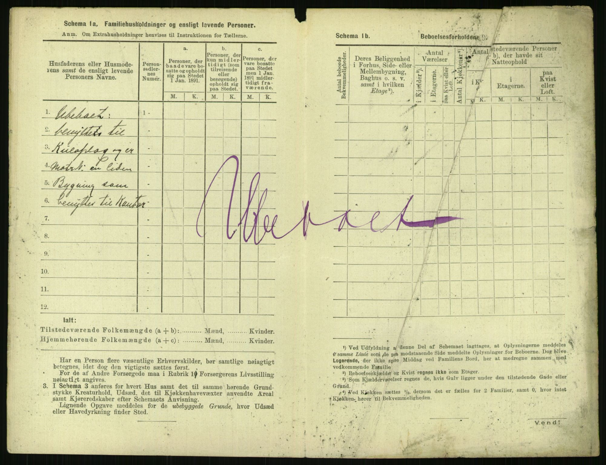 RA, 1891 census for 0903 Arendal, 1891, p. 281