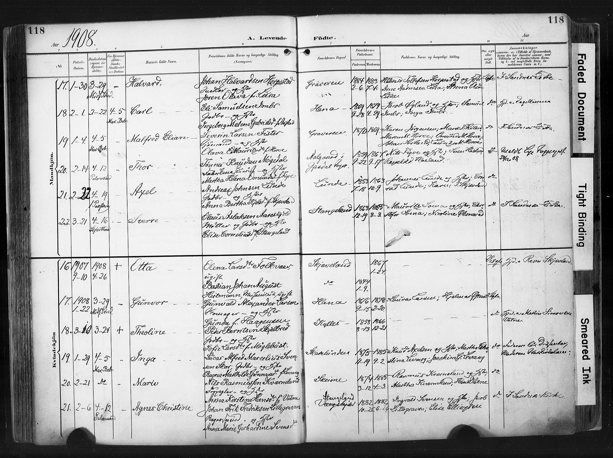 Høyland sokneprestkontor, AV/SAST-A-101799/001/30BA/L0015: Parish register (official) no. A 14, 1899-1911, p. 118