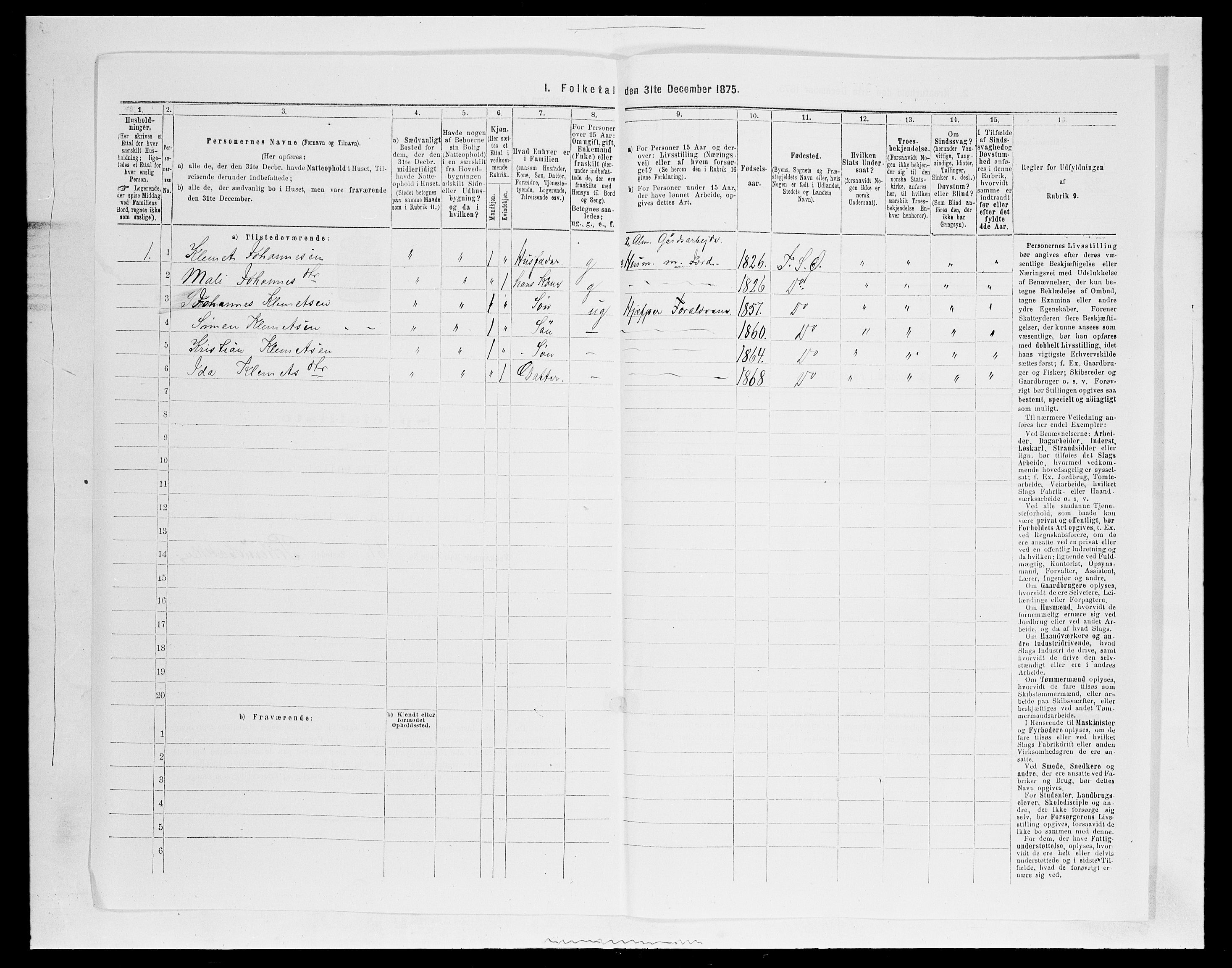SAH, 1875 census for 0521P Øyer, 1875, p. 1113