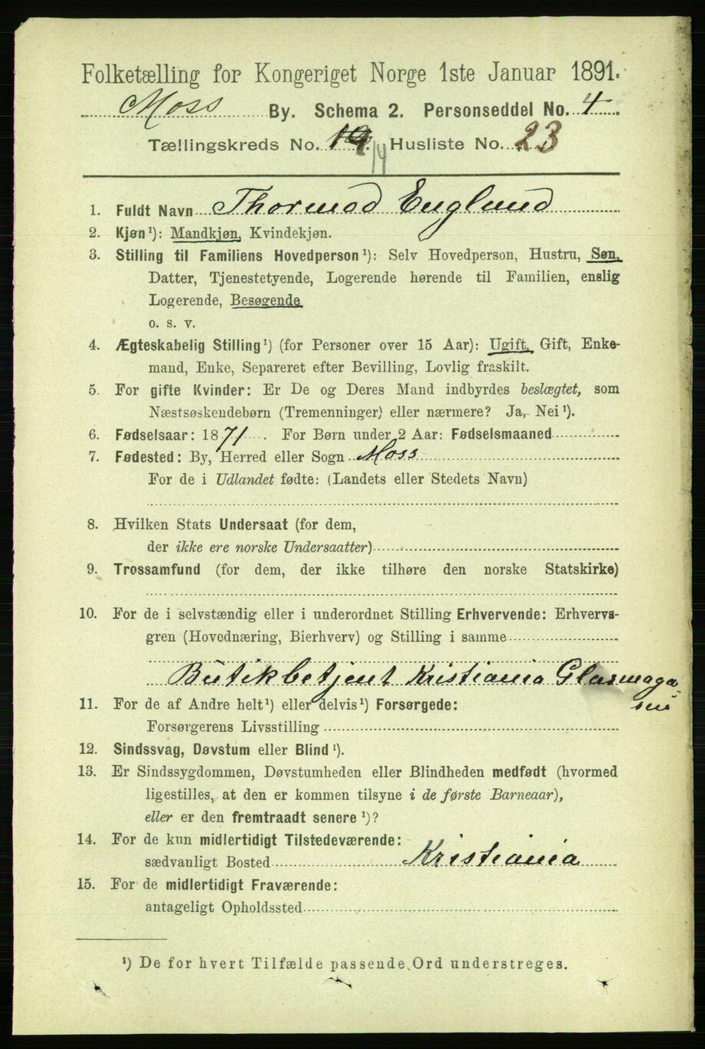 RA, 1891 census for 0104 Moss, 1891, p. 7210