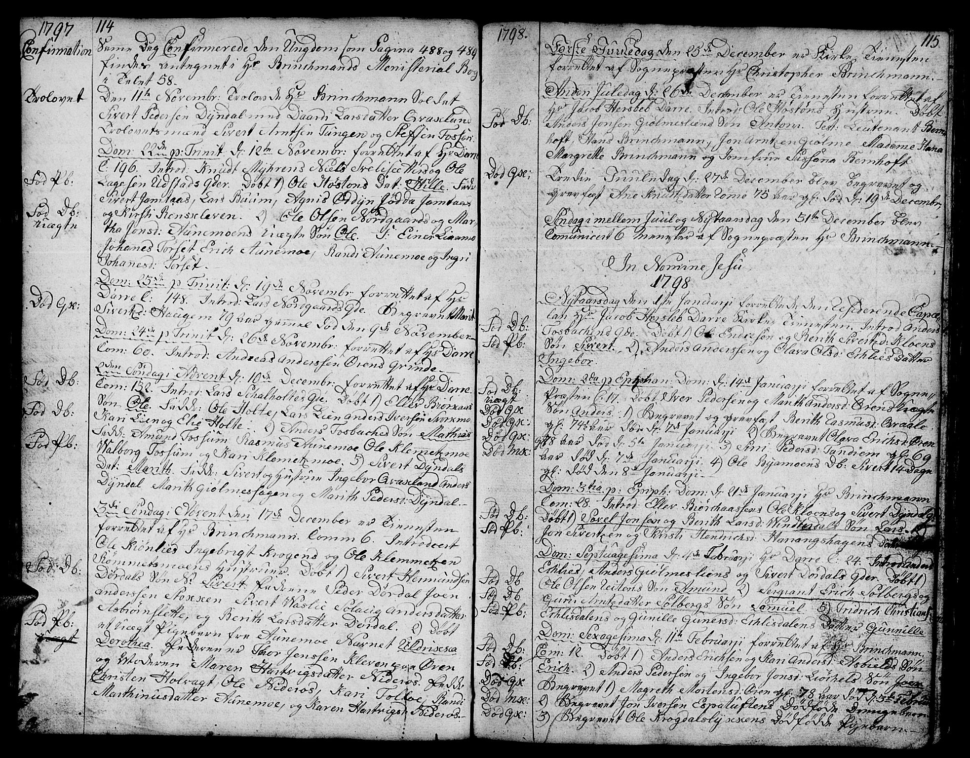 Ministerialprotokoller, klokkerbøker og fødselsregistre - Sør-Trøndelag, SAT/A-1456/668/L0815: Parish register (copy) no. 668C04, 1791-1815, p. 114-115