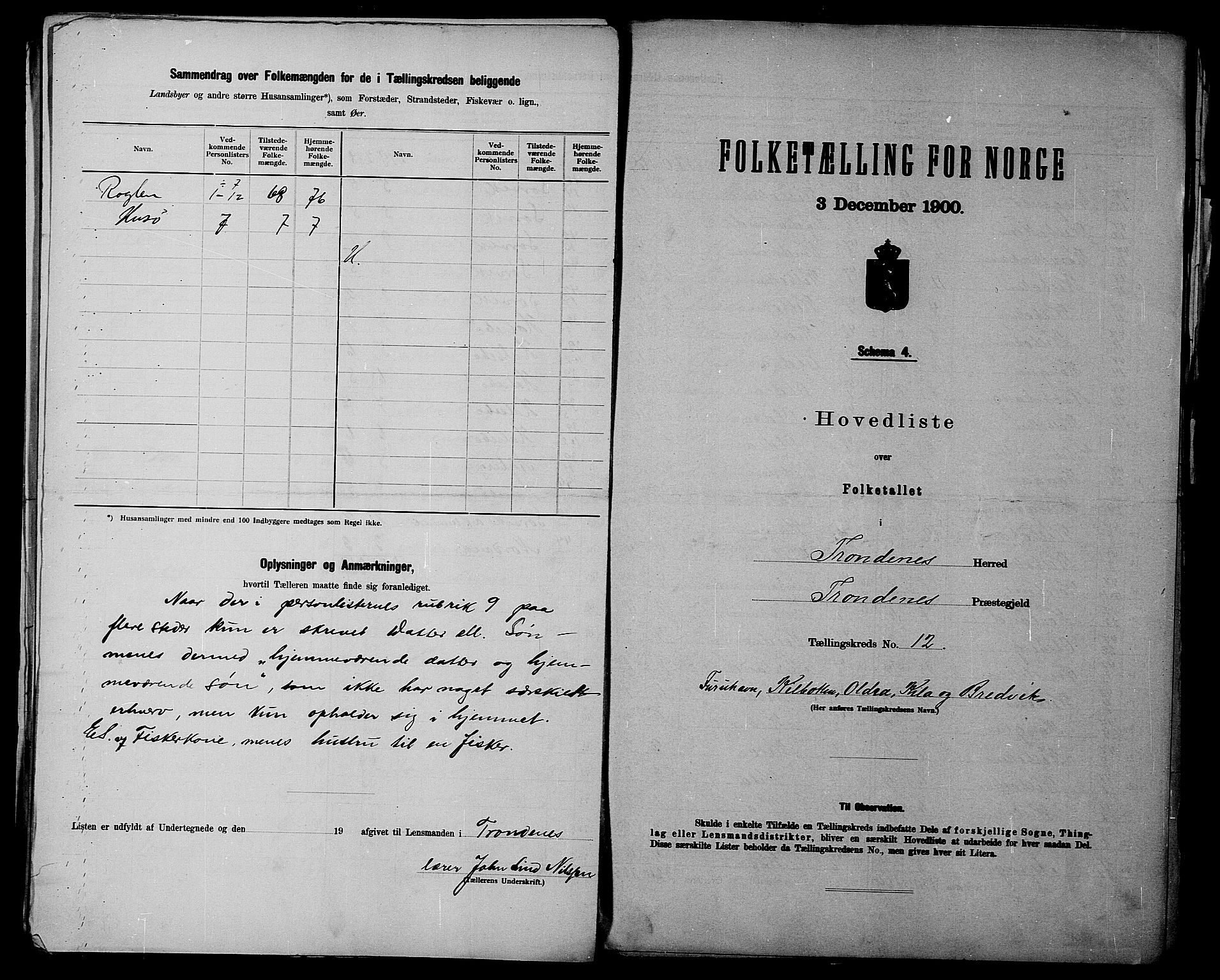 SATØ, 1900 census for Trondenes, 1900, p. 32