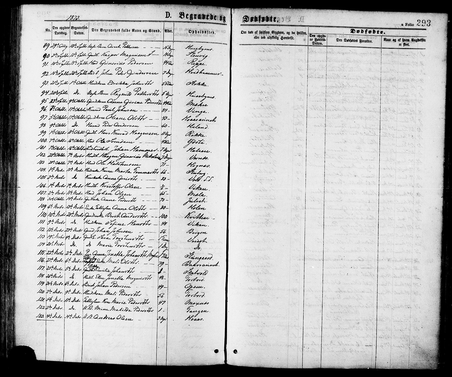 Ministerialprotokoller, klokkerbøker og fødselsregistre - Nord-Trøndelag, SAT/A-1458/709/L0076: Parish register (official) no. 709A16, 1871-1879, p. 293