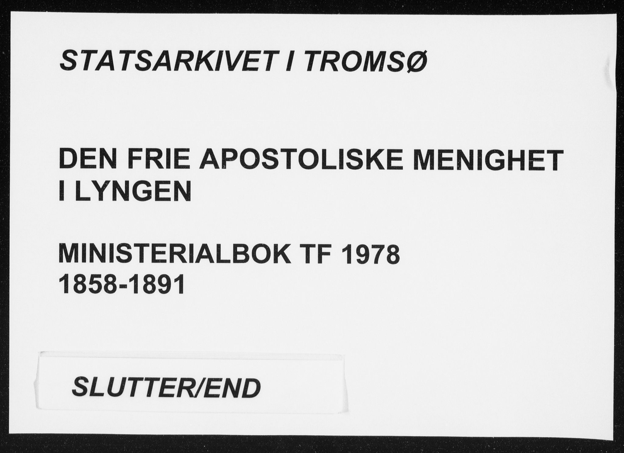 Fylkesmannen i Troms, AV/SATØ-S-0001/A7.10.2/L1978: Dissenter register no. TF 1978, 1858-1891