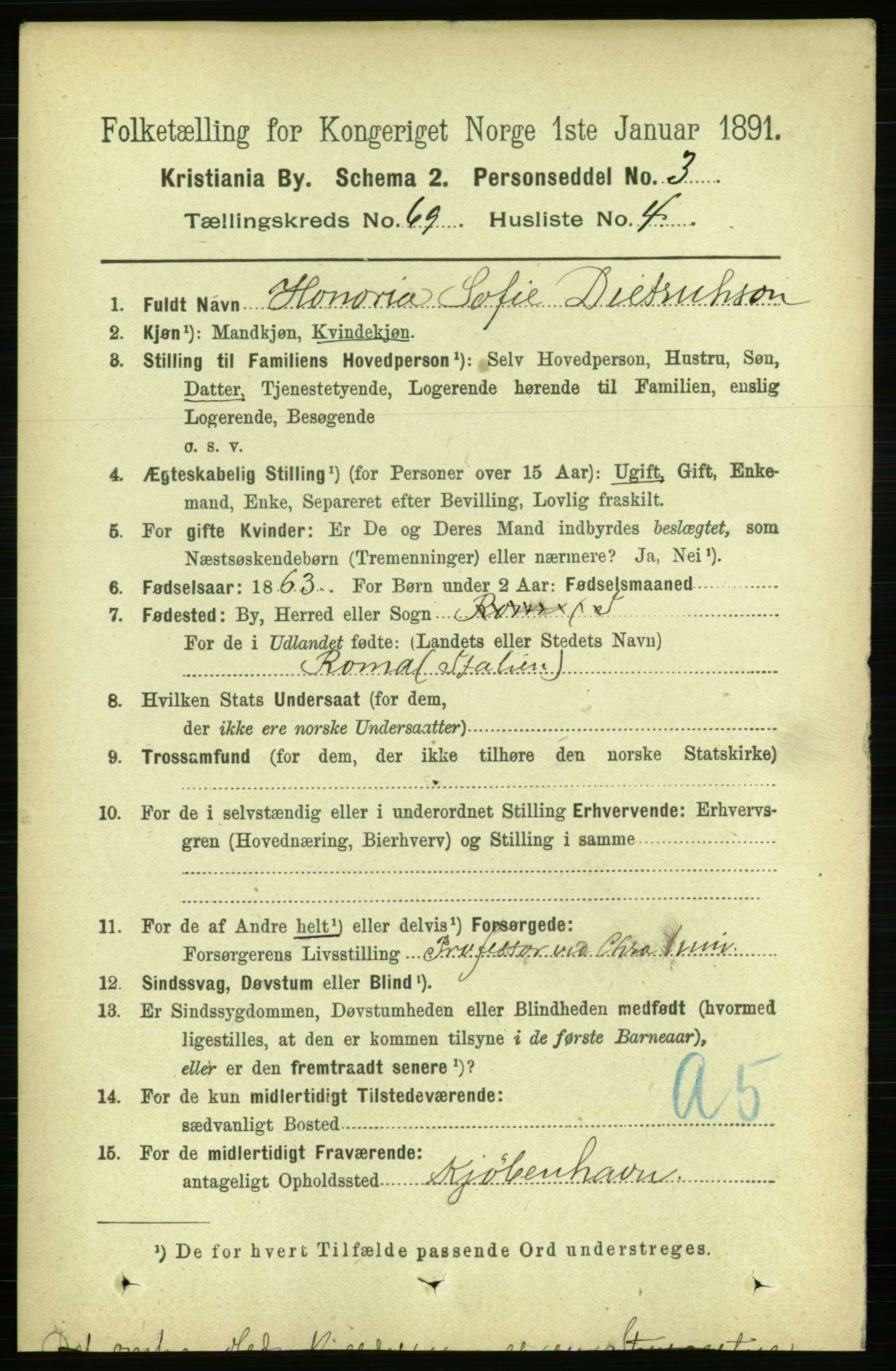 RA, 1891 census for 0301 Kristiania, 1891, p. 38300