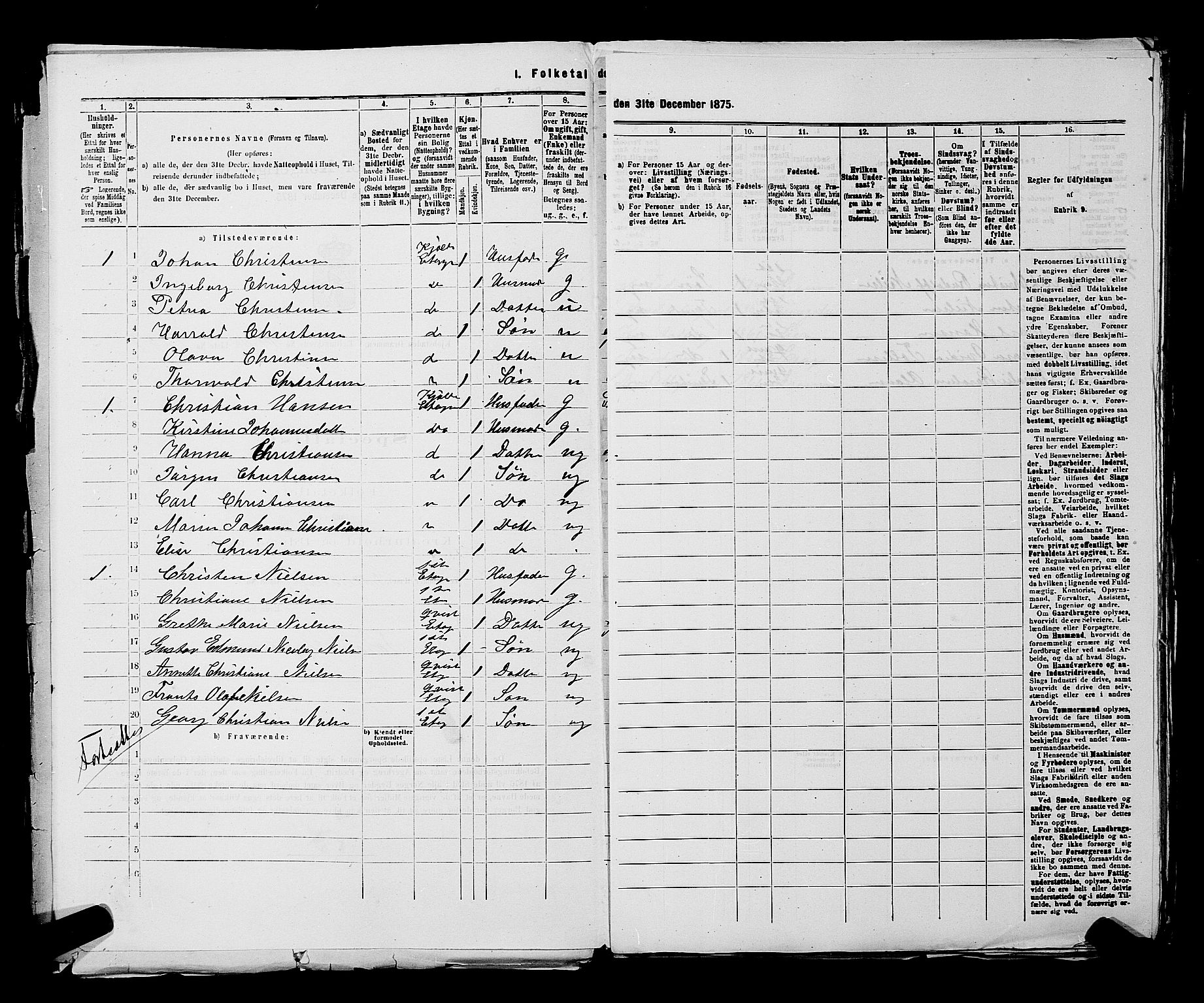 SAKO, 1875 census for 0602 Drammen, 1875, p. 3726