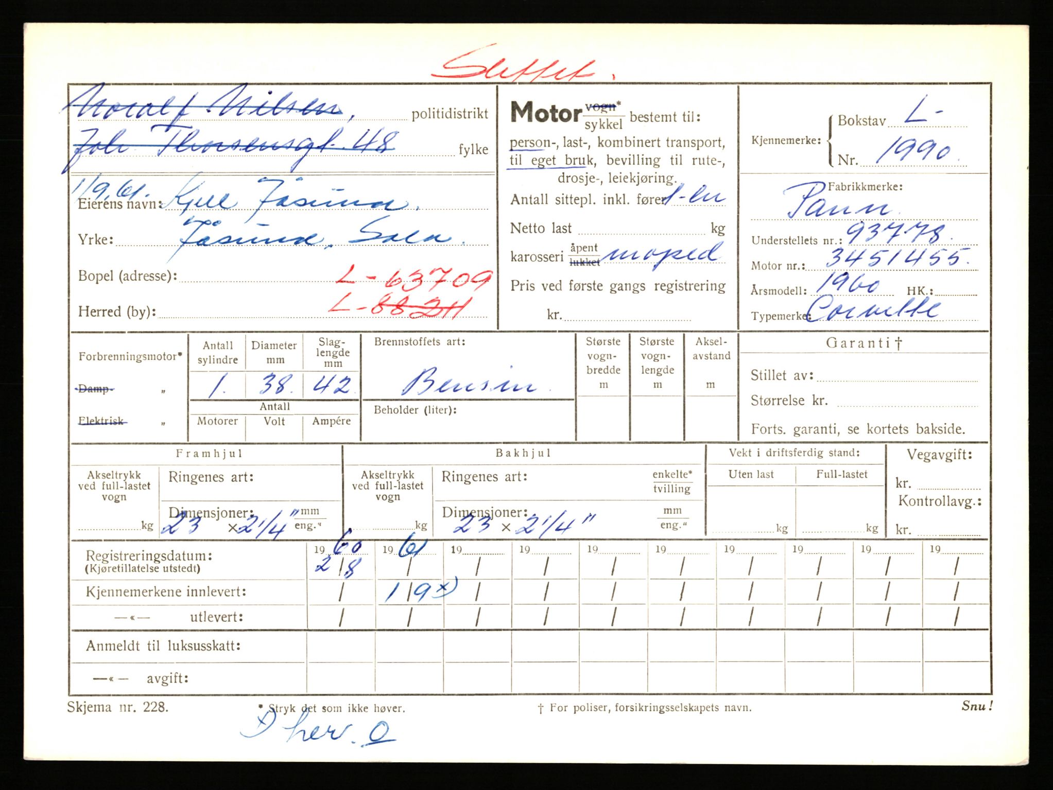 Stavanger trafikkstasjon, AV/SAST-A-101942/0/F/L0006: L-1700 - L-2149, 1930-1971, p. 1185