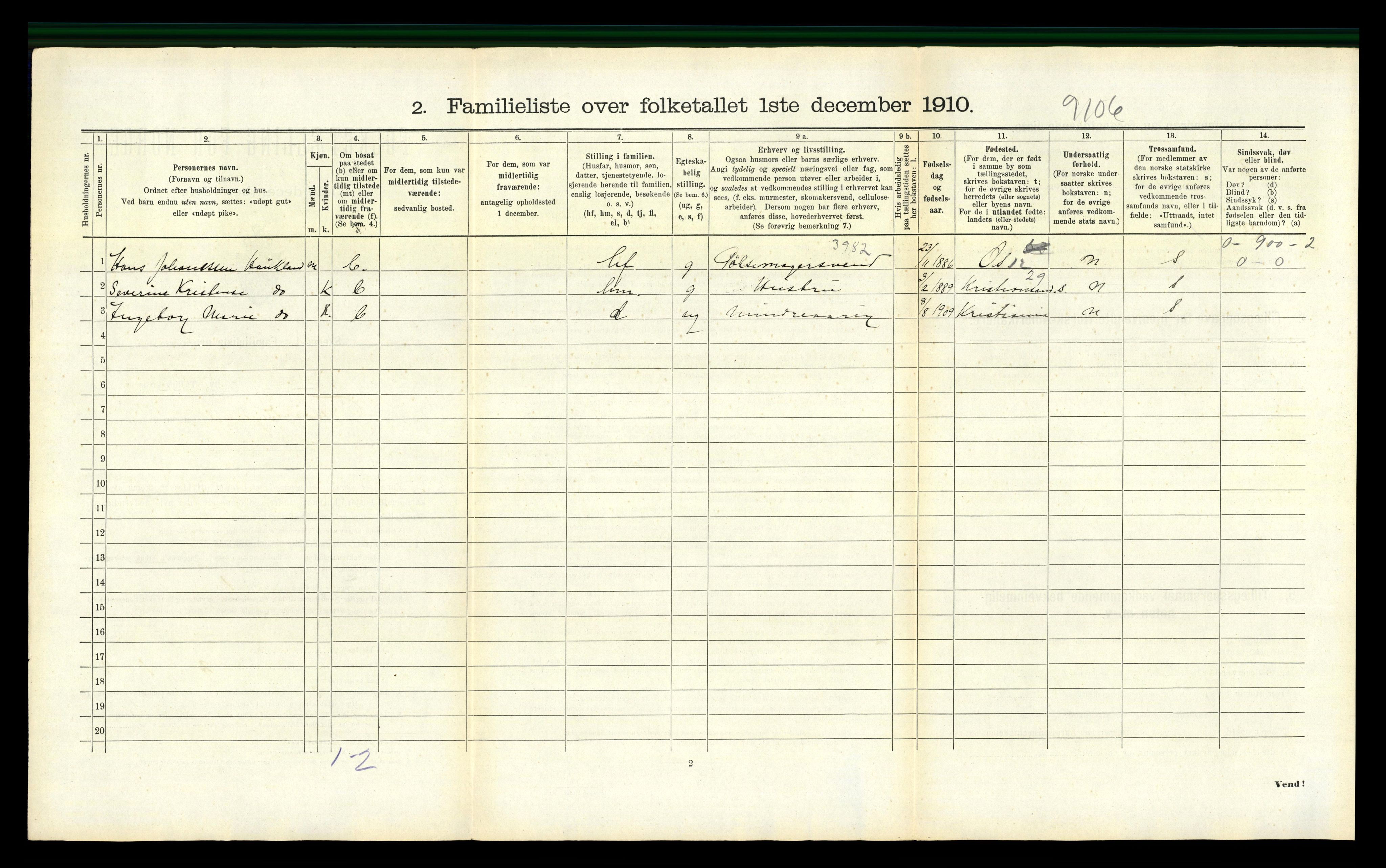 RA, 1910 census for Gjøvik, 1910, p. 1603