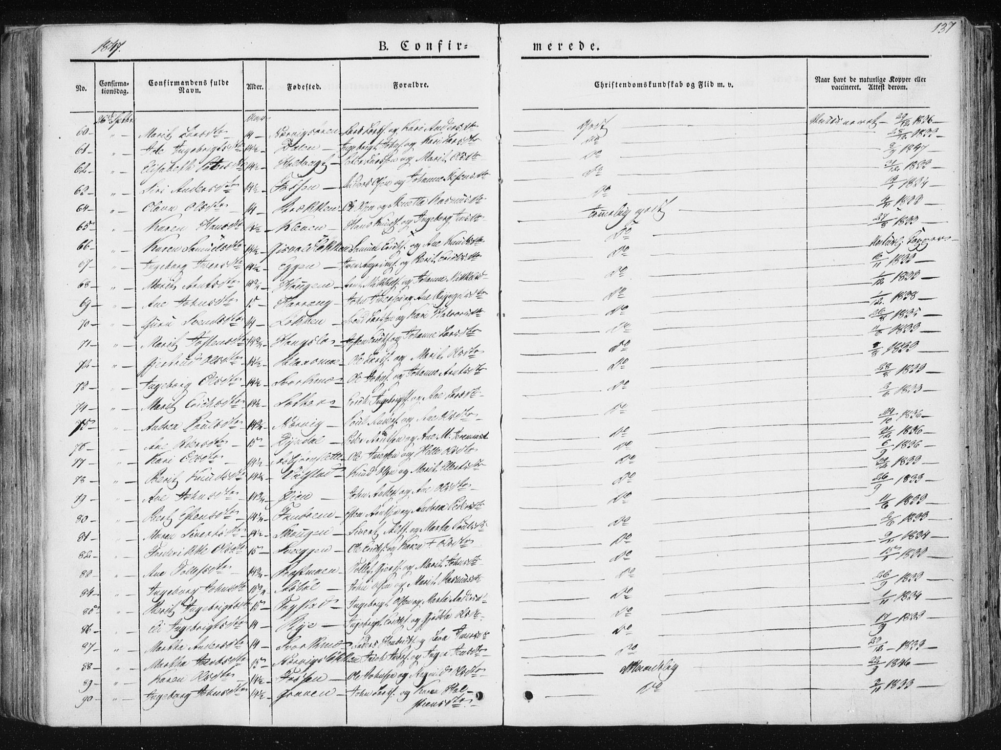 Ministerialprotokoller, klokkerbøker og fødselsregistre - Sør-Trøndelag, AV/SAT-A-1456/668/L0805: Parish register (official) no. 668A05, 1840-1853, p. 137