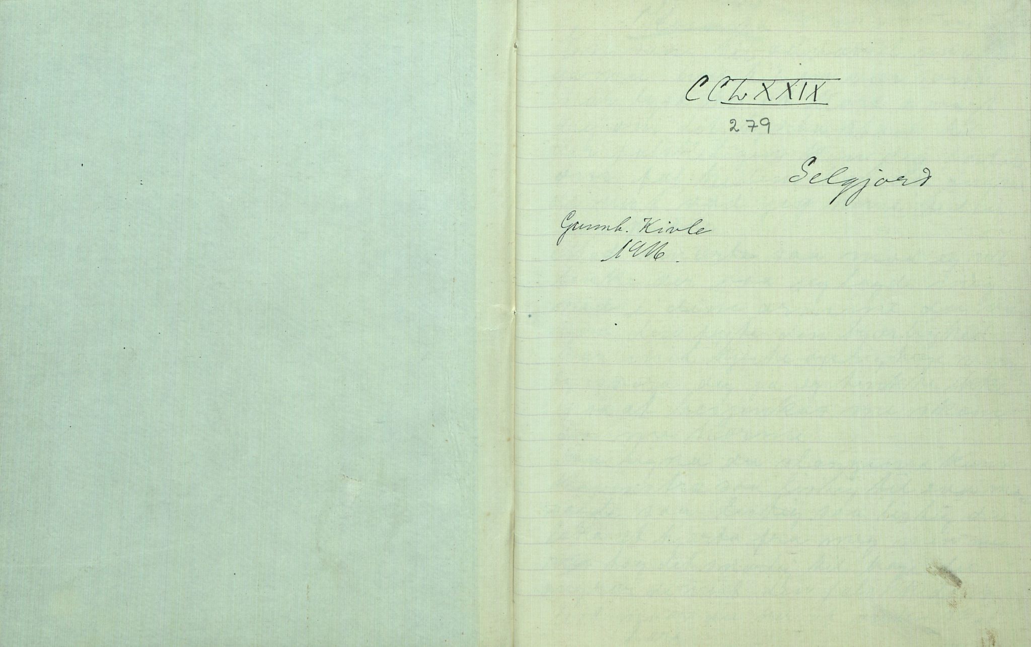 Rikard Berge, TEMU/TGM-A-1003/F/L0007/0029: 251-299 / 279 Oppskrifter av Gunnhild Kivle, Seljord, 1916, p. 1