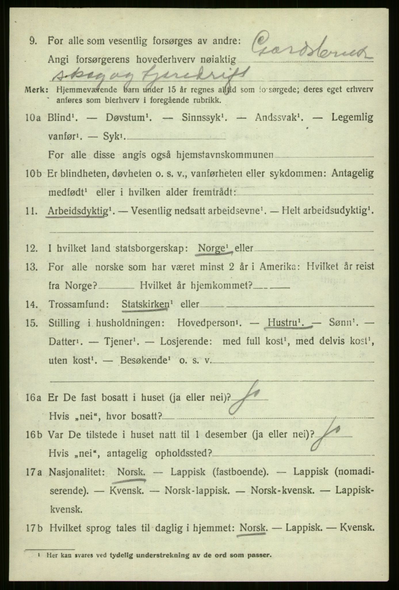 SATØ, 1920 census for Nordreisa, 1920, p. 2674