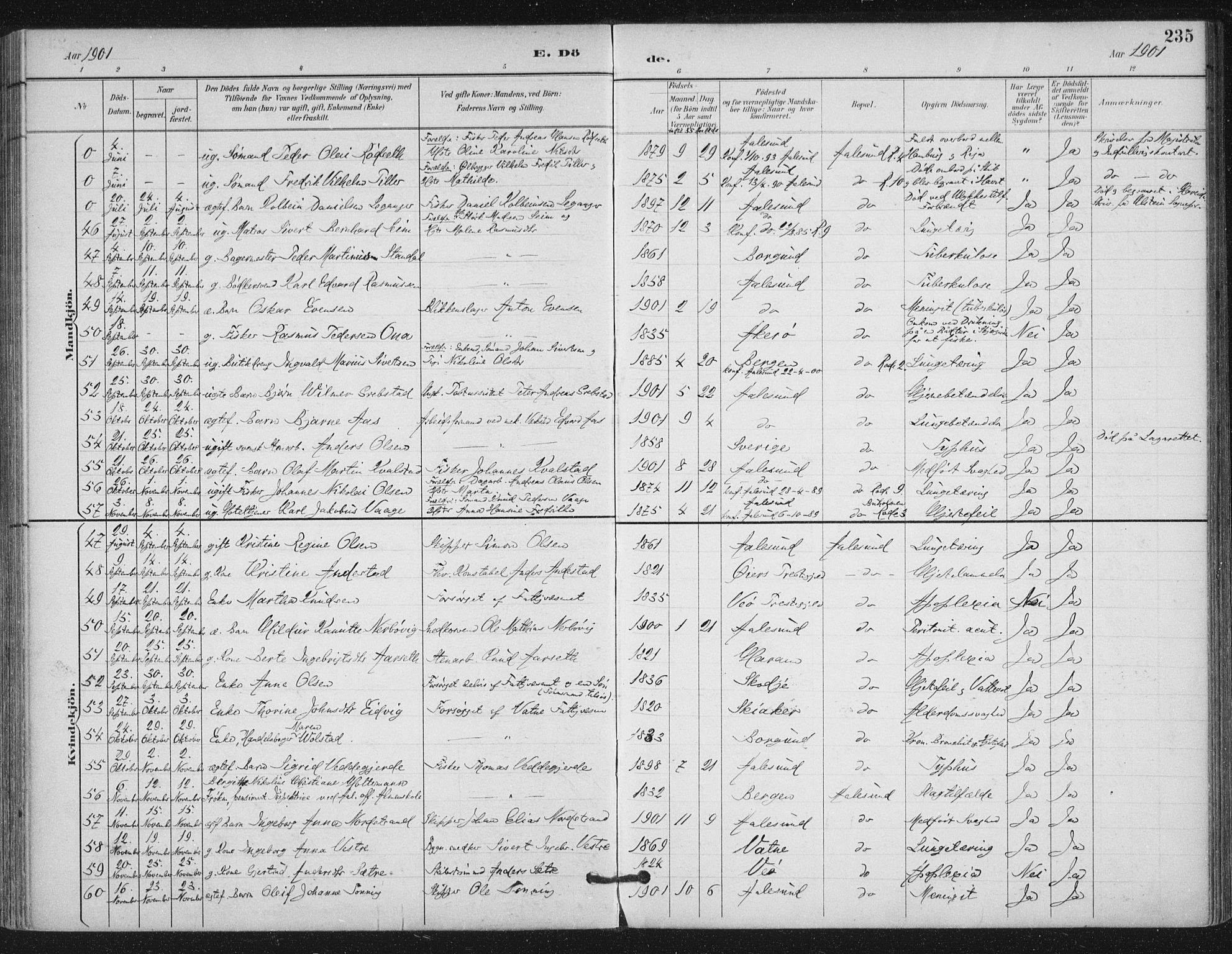 Ministerialprotokoller, klokkerbøker og fødselsregistre - Møre og Romsdal, AV/SAT-A-1454/529/L0457: Parish register (official) no. 529A07, 1894-1903, p. 235