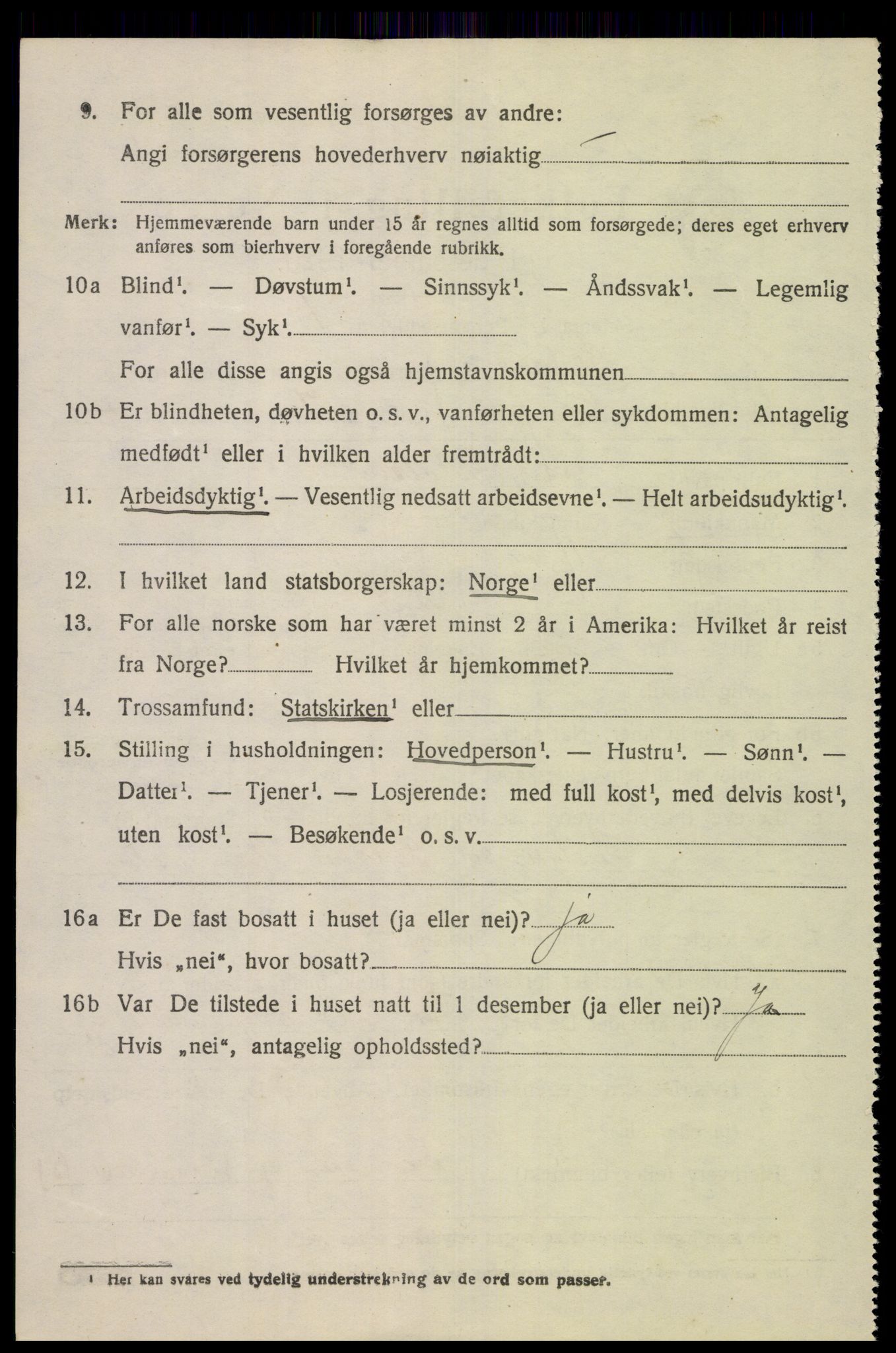 SAK, 1920 census for Gyland, 1920, p. 1797