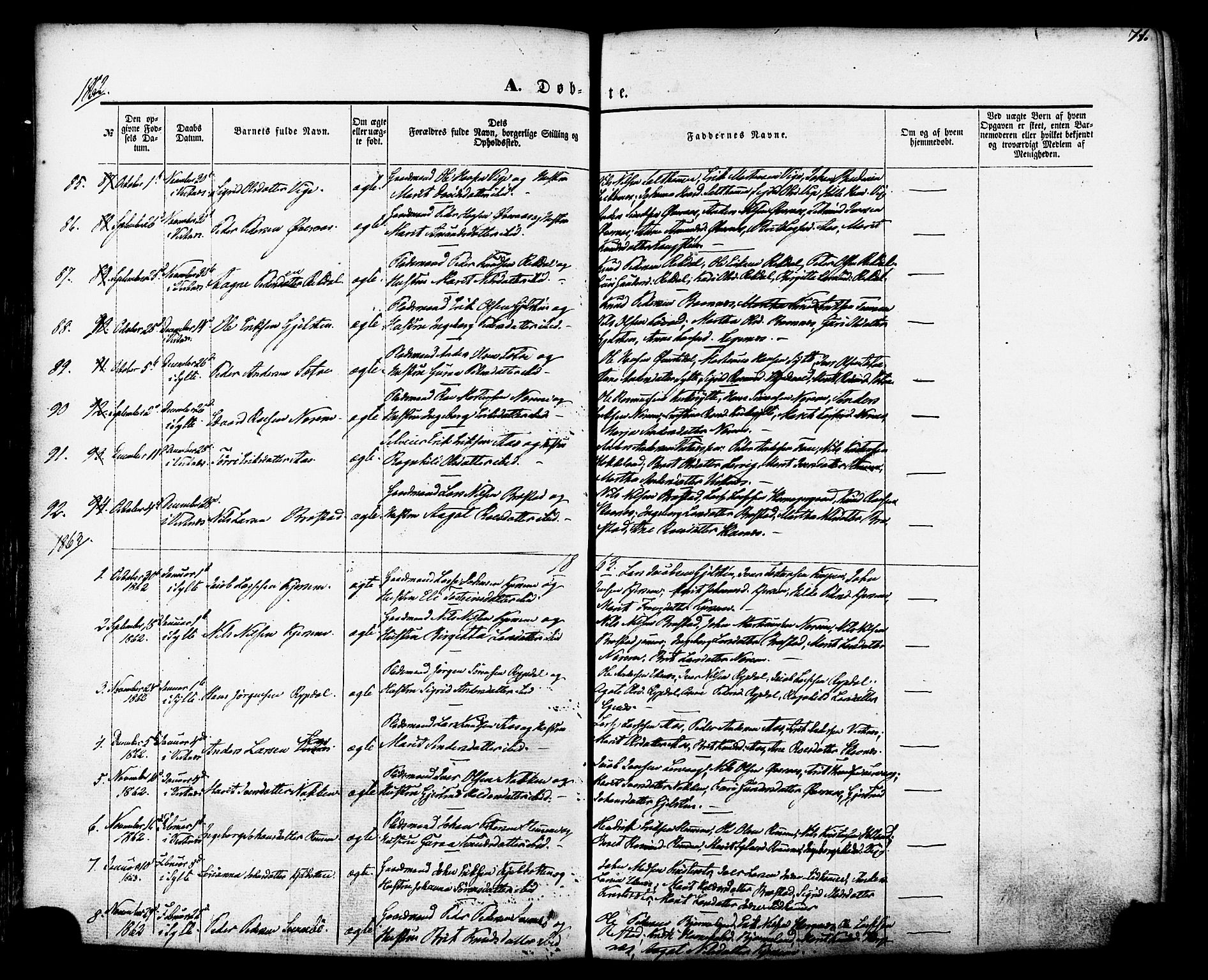 Ministerialprotokoller, klokkerbøker og fødselsregistre - Møre og Romsdal, SAT/A-1454/539/L0529: Parish register (official) no. 539A02, 1848-1872, p. 71