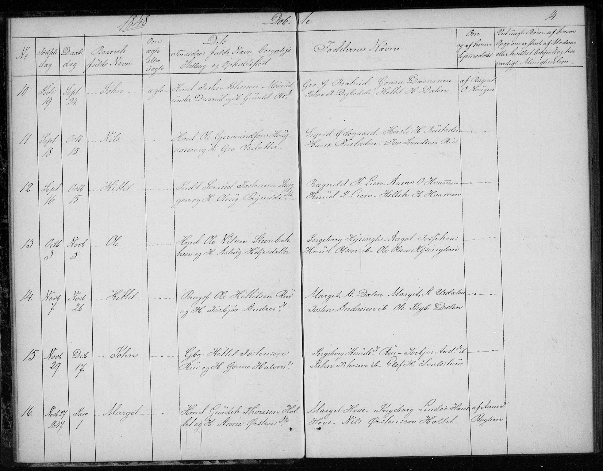 Gransherad kirkebøker, SAKO/A-267/F/Fb/L0003: Parish register (official) no. II 3, 1844-1859, p. 14