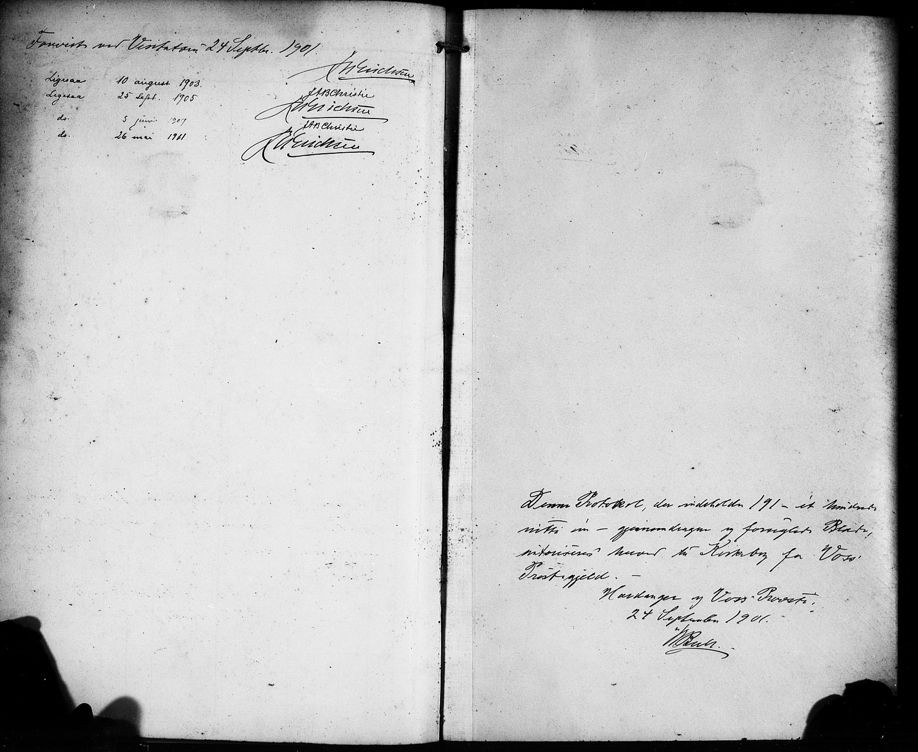Voss sokneprestembete, SAB/A-79001/H/Hab: Parish register (copy) no. C 2, 1900-1909