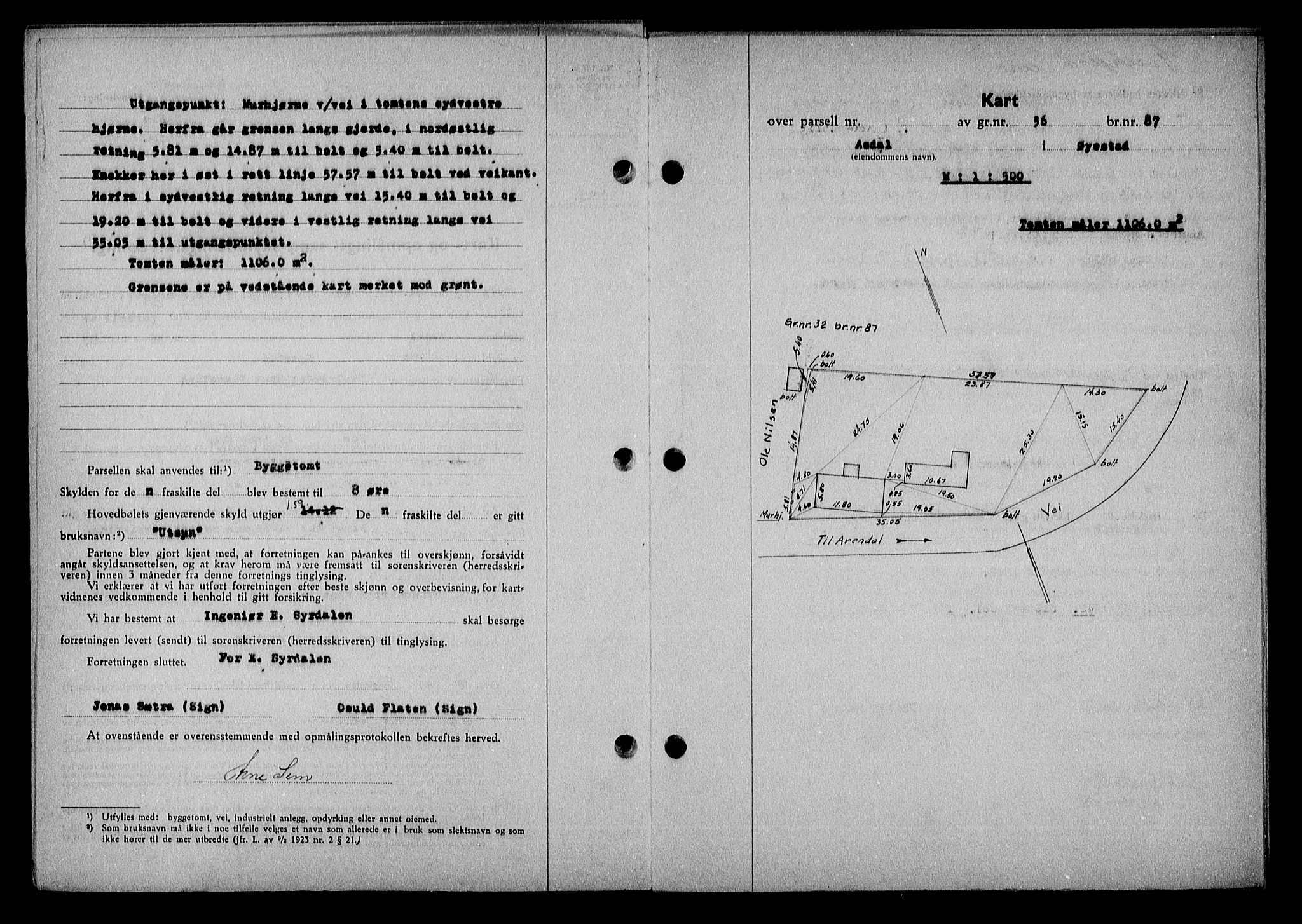 Nedenes sorenskriveri, AV/SAK-1221-0006/G/Gb/Gba/L0049: Mortgage book no. A-III, 1941-1942, Diary no: : 906/1942