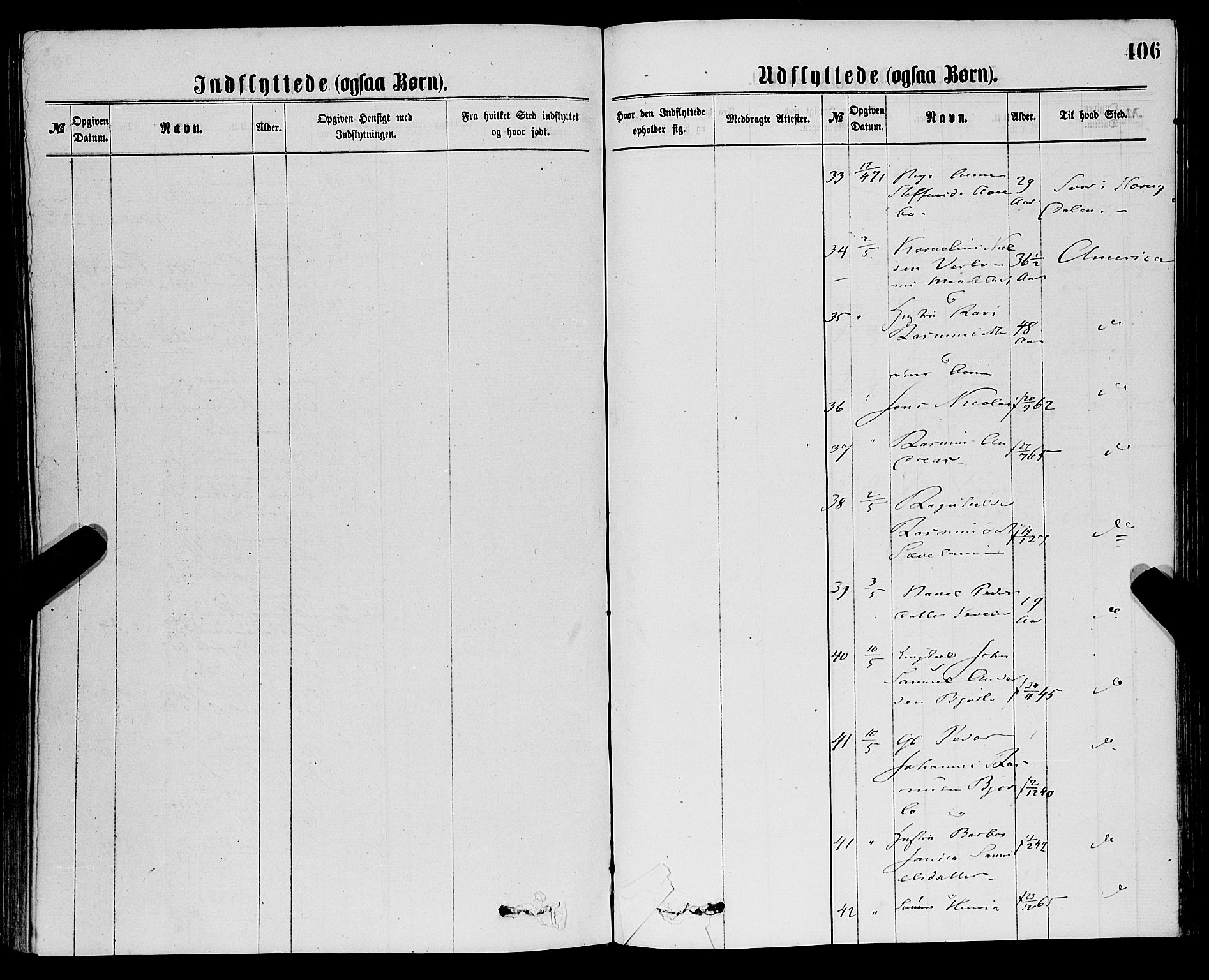 Eid sokneprestembete, AV/SAB-A-82301/H/Haa/Haaa/L0010: Parish register (official) no. A 10, 1867-1878, p. 406