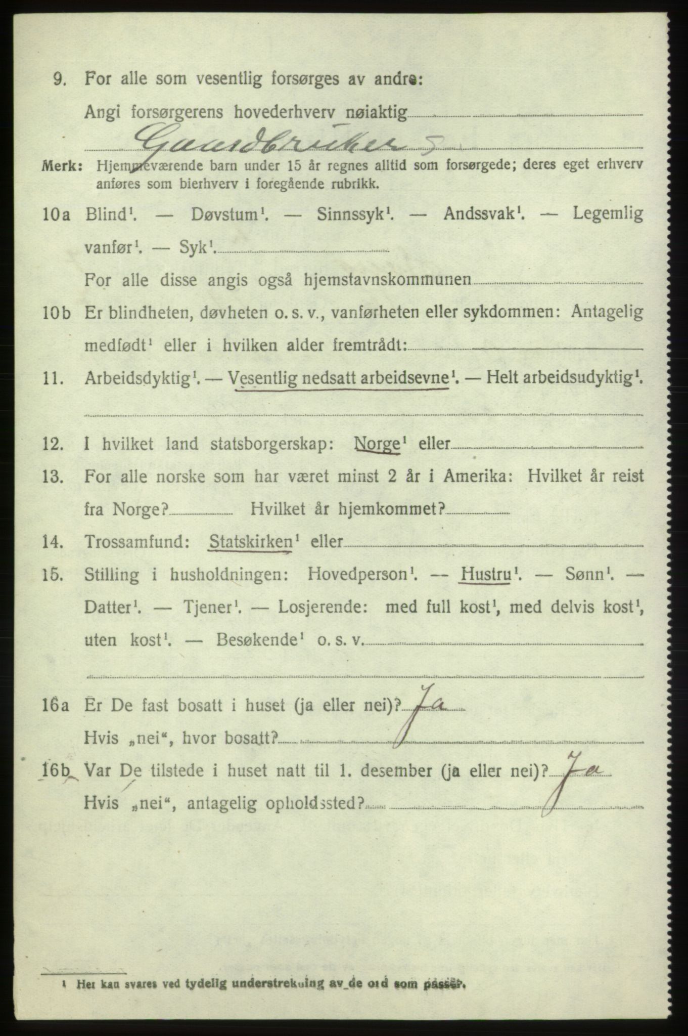 SAB, 1920 census for Sveio, 1920, p. 3733