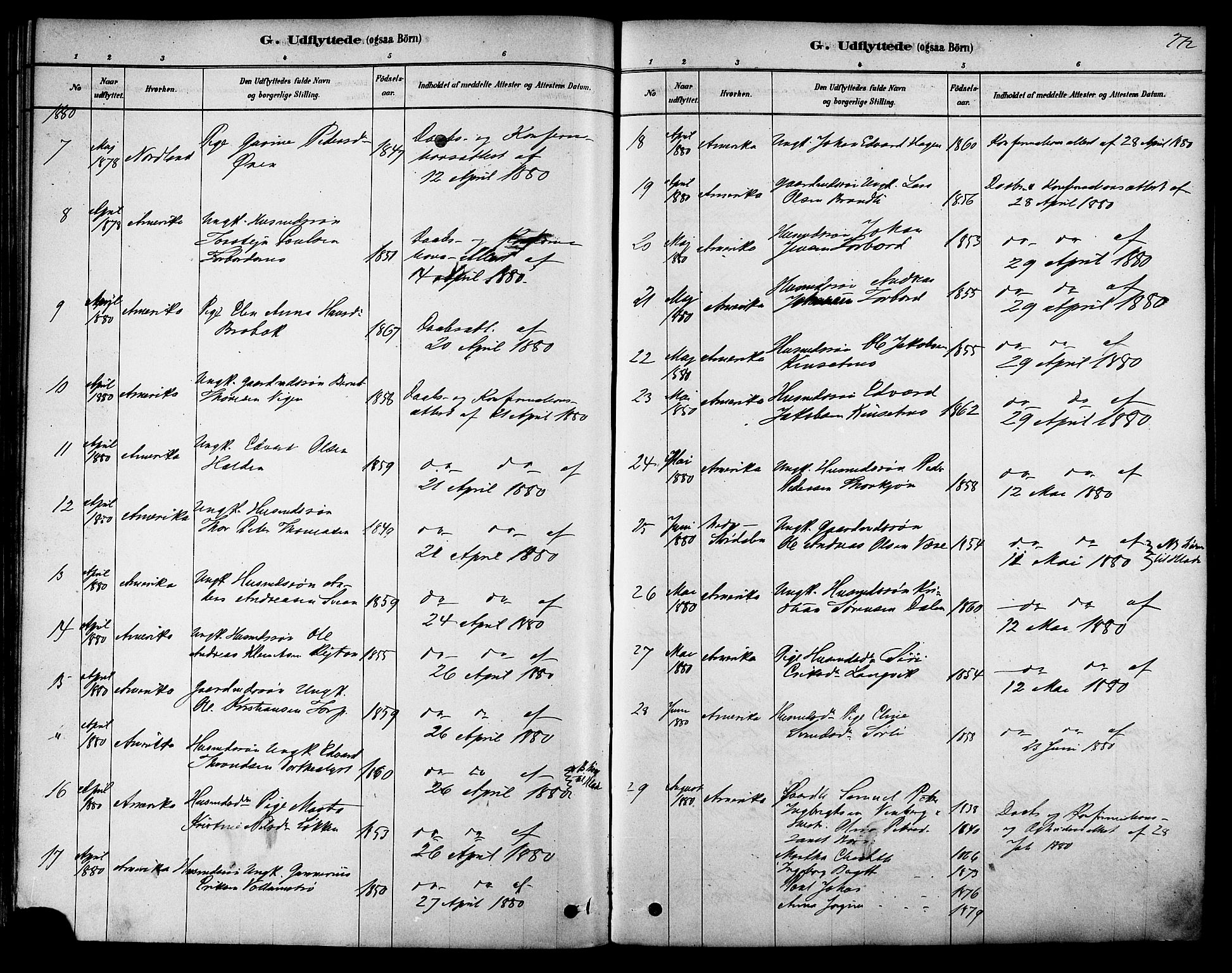 Ministerialprotokoller, klokkerbøker og fødselsregistre - Sør-Trøndelag, SAT/A-1456/616/L0410: Parish register (official) no. 616A07, 1878-1893, p. 272
