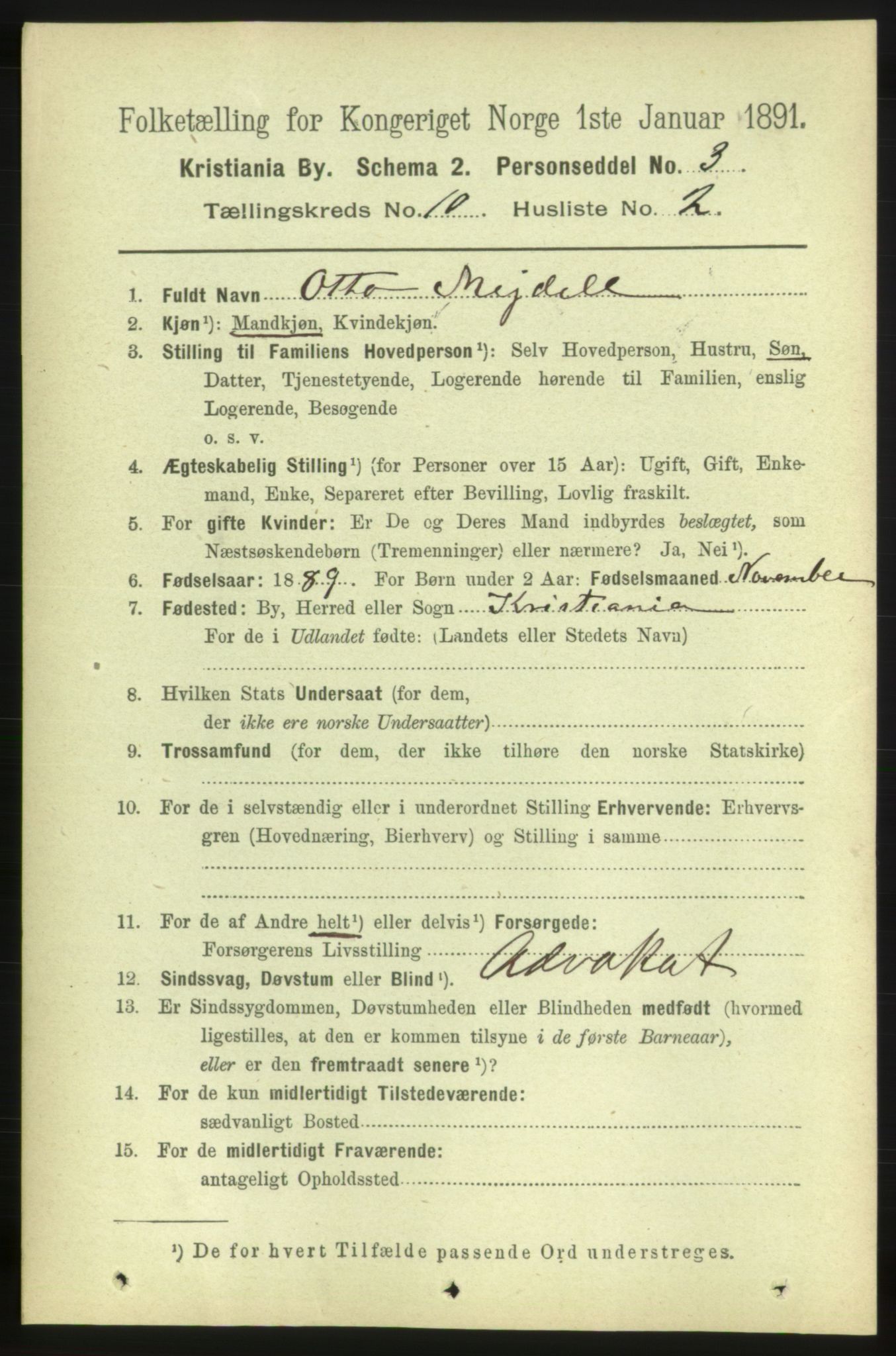 RA, 1891 census for 0301 Kristiania, 1891, p. 4223