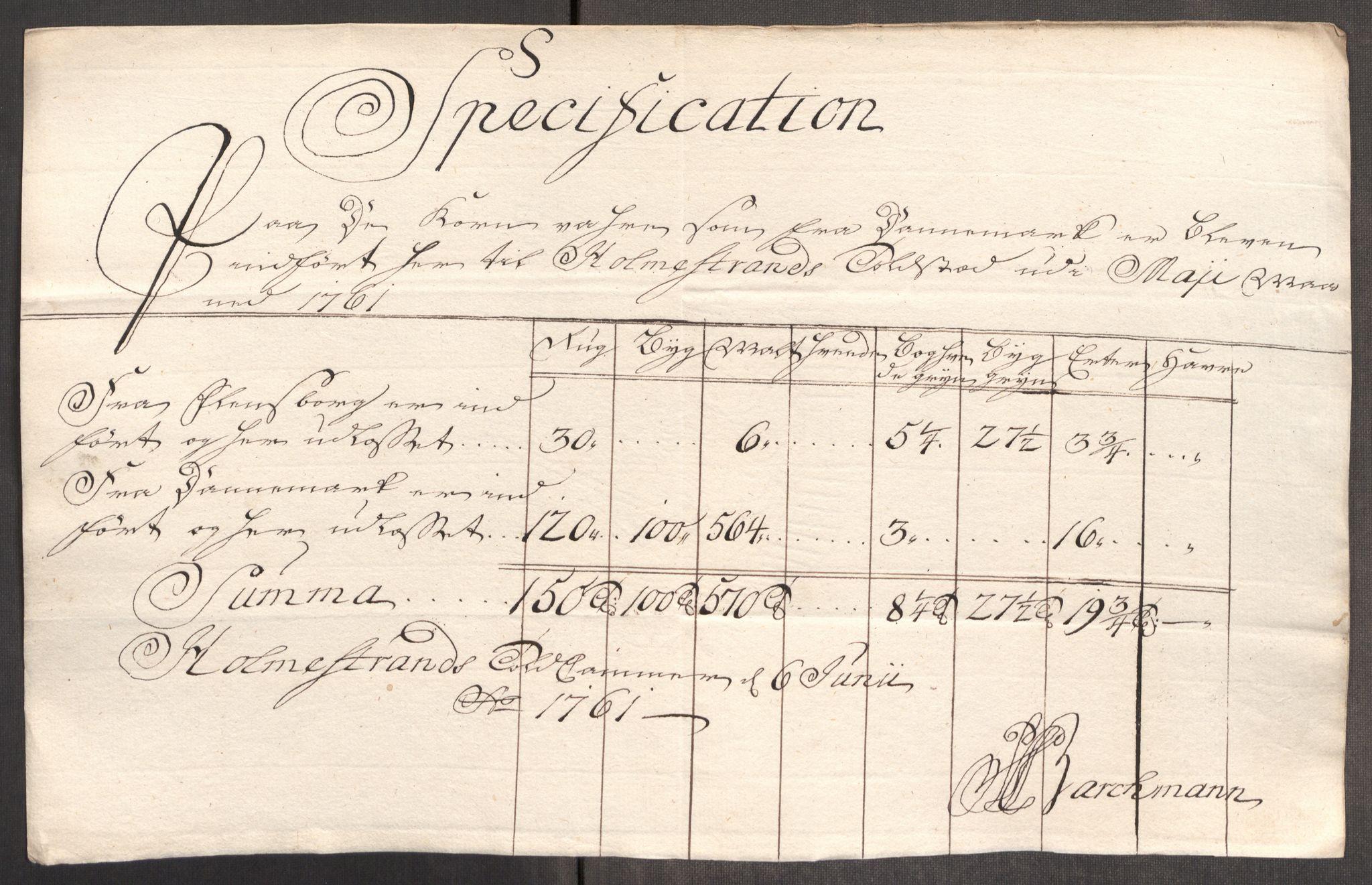 Rentekammeret inntil 1814, Realistisk ordnet avdeling, AV/RA-EA-4070/Oe/L0007: [Ø1]: Priskuranter, 1761-1763, p. 137