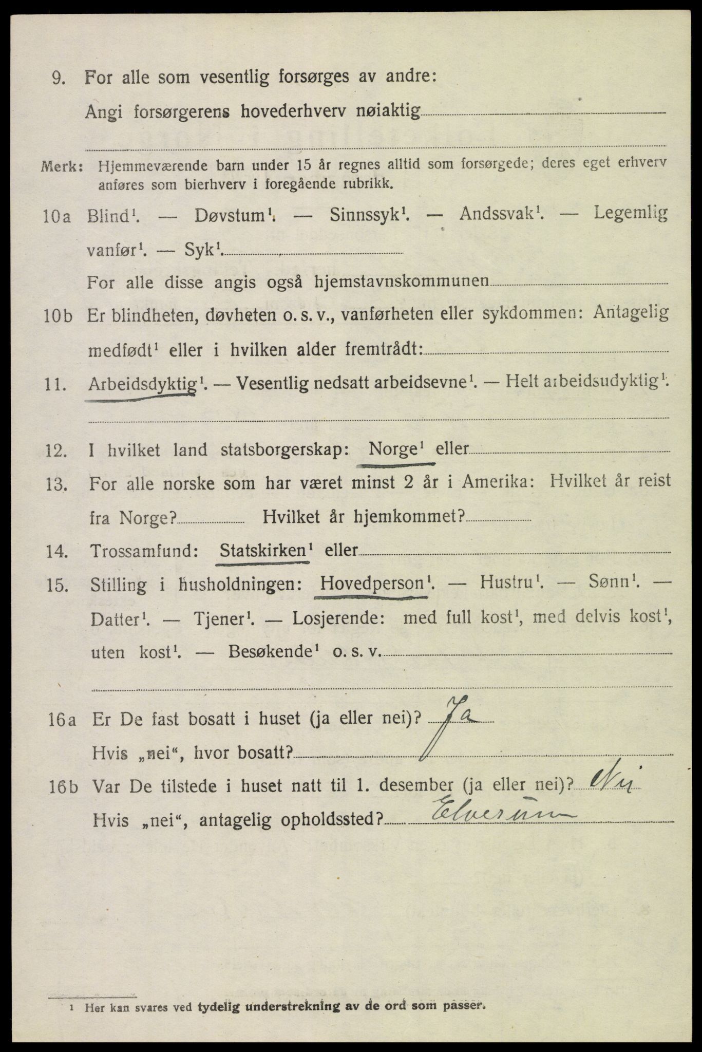 SAH, 1920 census for Romedal, 1920, p. 10342