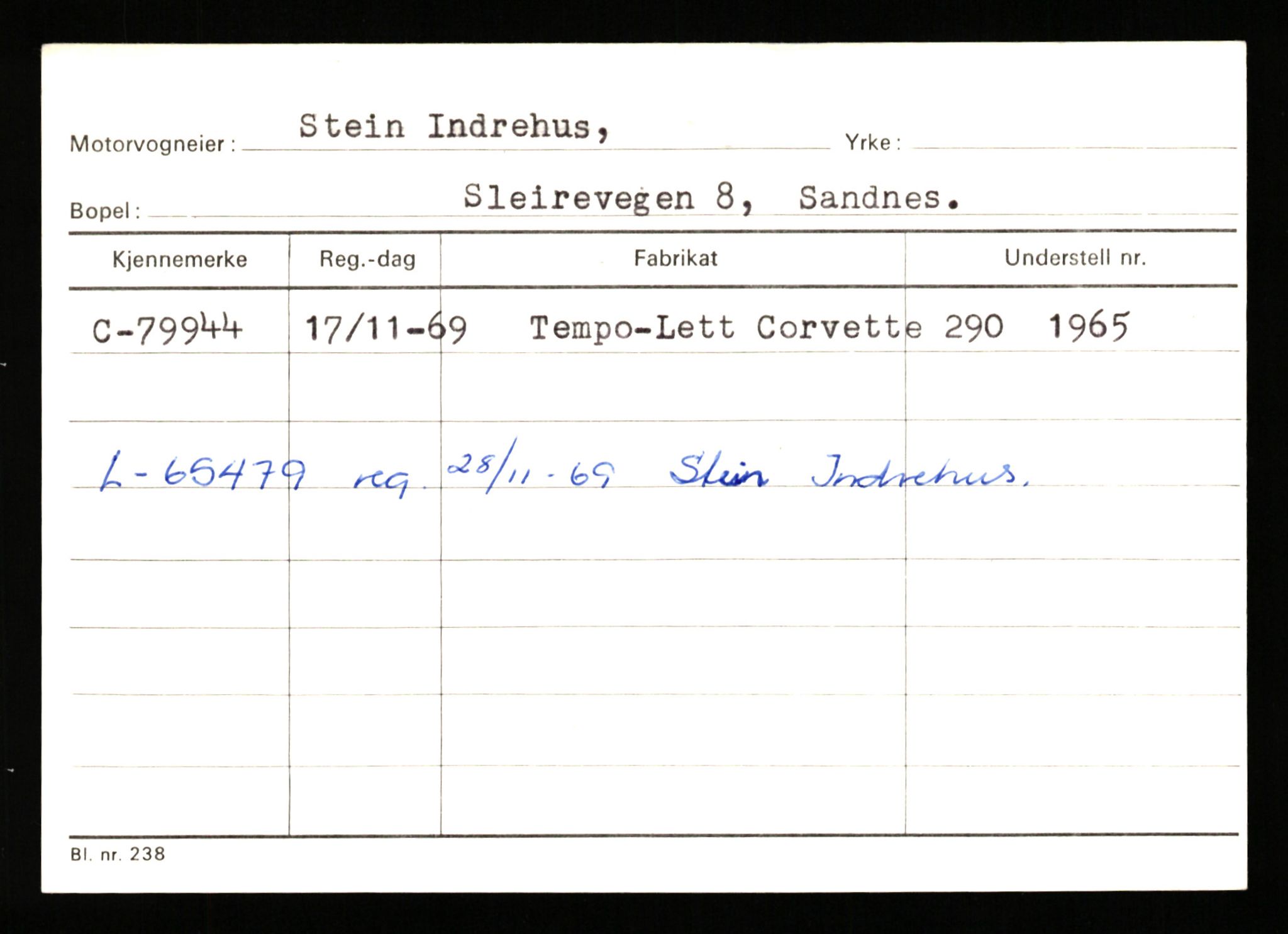 Stavanger trafikkstasjon, SAST/A-101942/0/G/L0008: Registreringsnummer: 67519 - 84533, 1930-1971, p. 1525