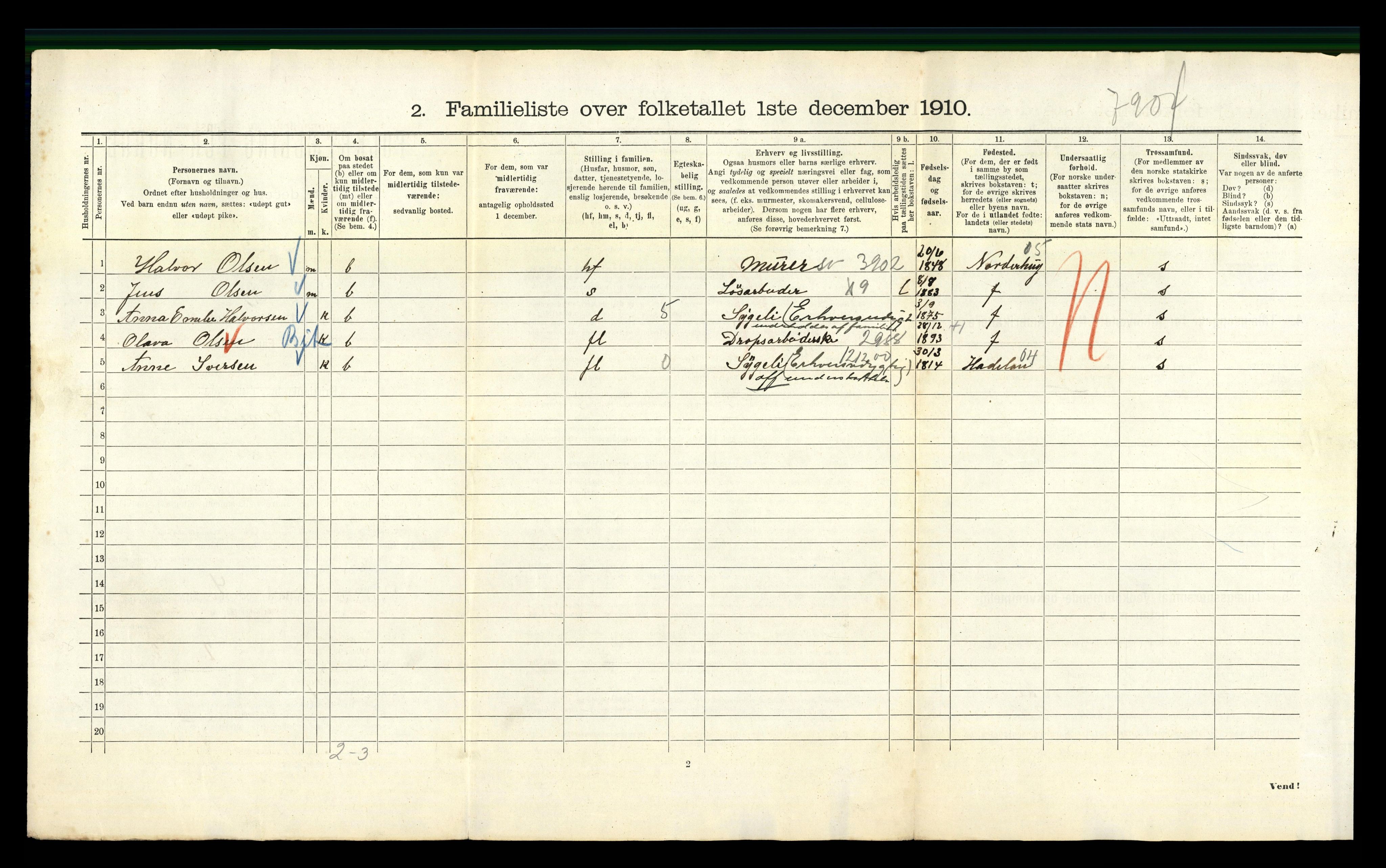 RA, 1910 census for Kristiania, 1910, p. 16860