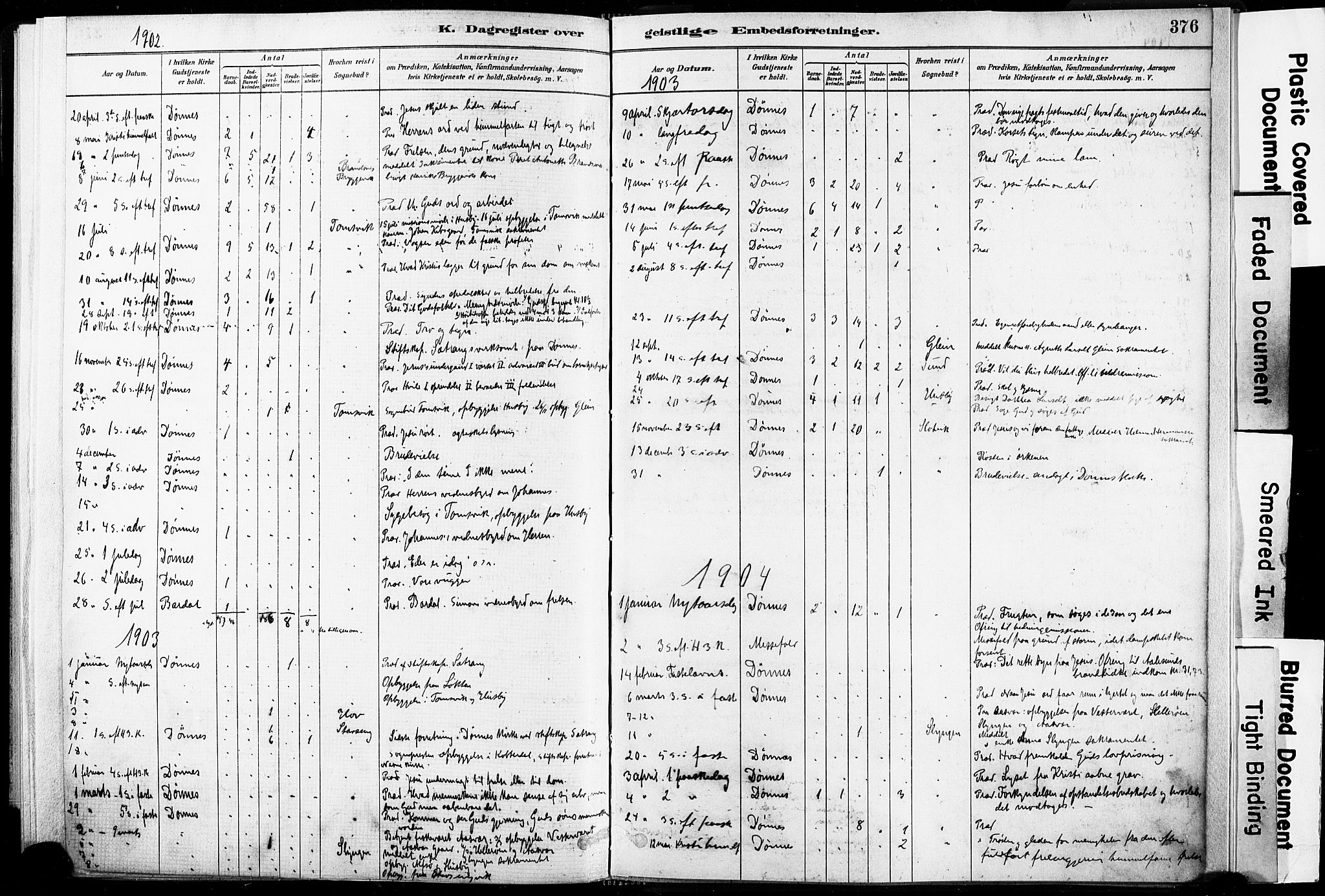 Ministerialprotokoller, klokkerbøker og fødselsregistre - Nordland, AV/SAT-A-1459/835/L0526: Parish register (official) no. 835A03II, 1881-1910, p. 376