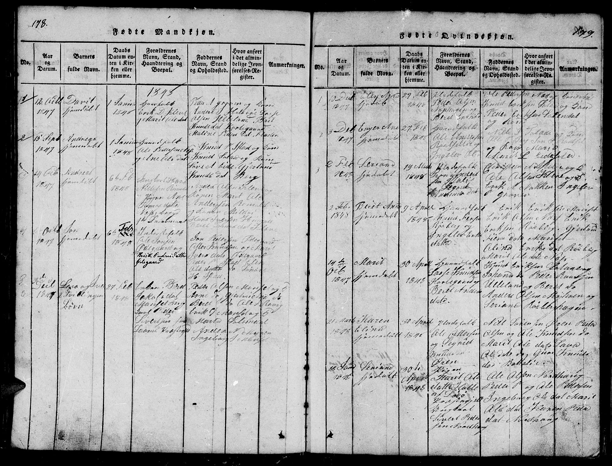 Ministerialprotokoller, klokkerbøker og fødselsregistre - Møre og Romsdal, AV/SAT-A-1454/557/L0683: Parish register (copy) no. 557C01, 1818-1862, p. 178-179