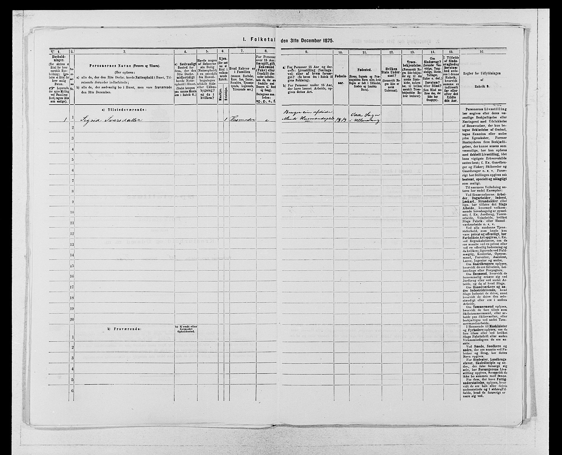 SAB, 1875 census for 1230P Ullensvang, 1875, p. 1876