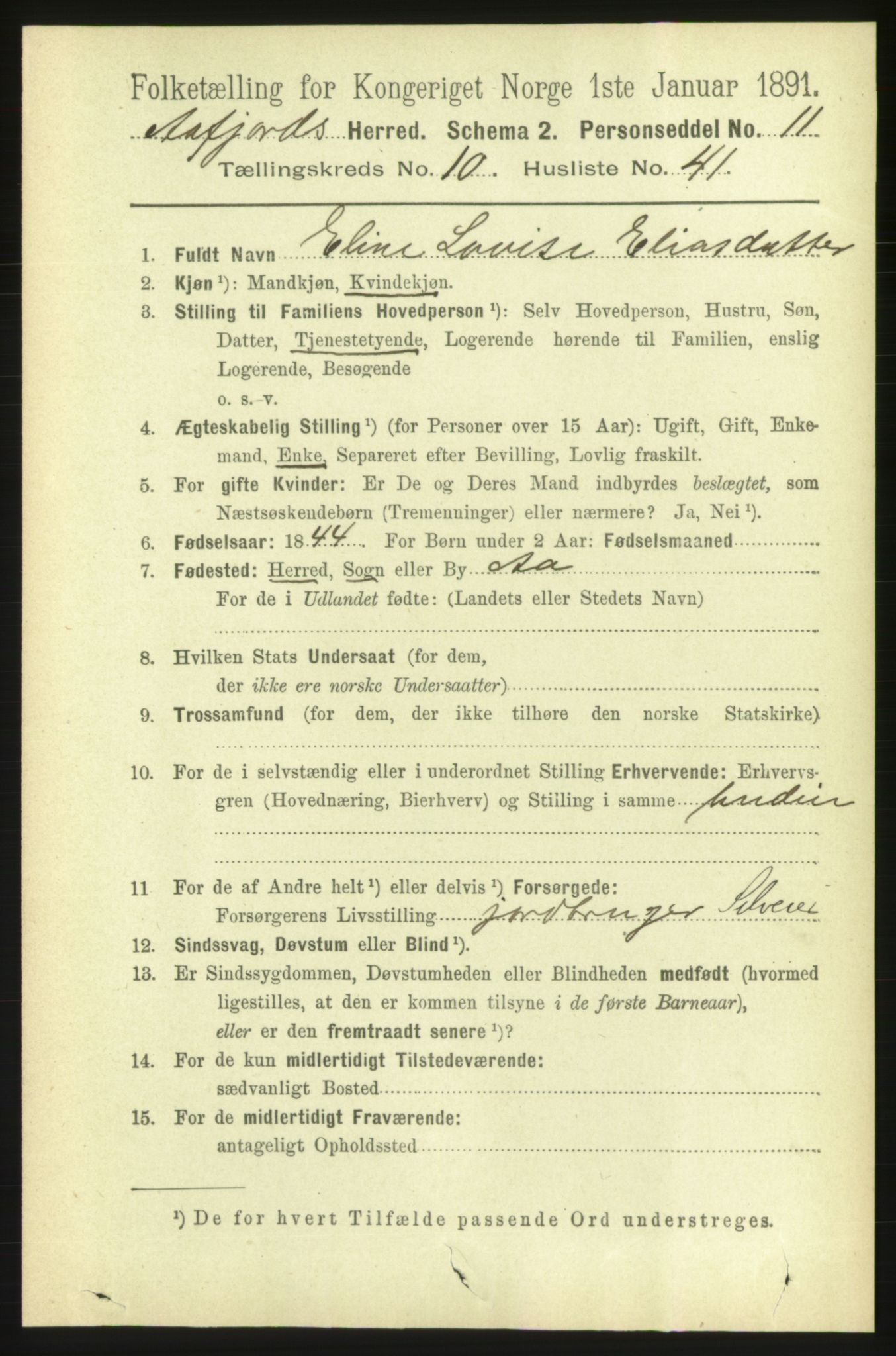 RA, 1891 census for 1630 Åfjord, 1891, p. 3239