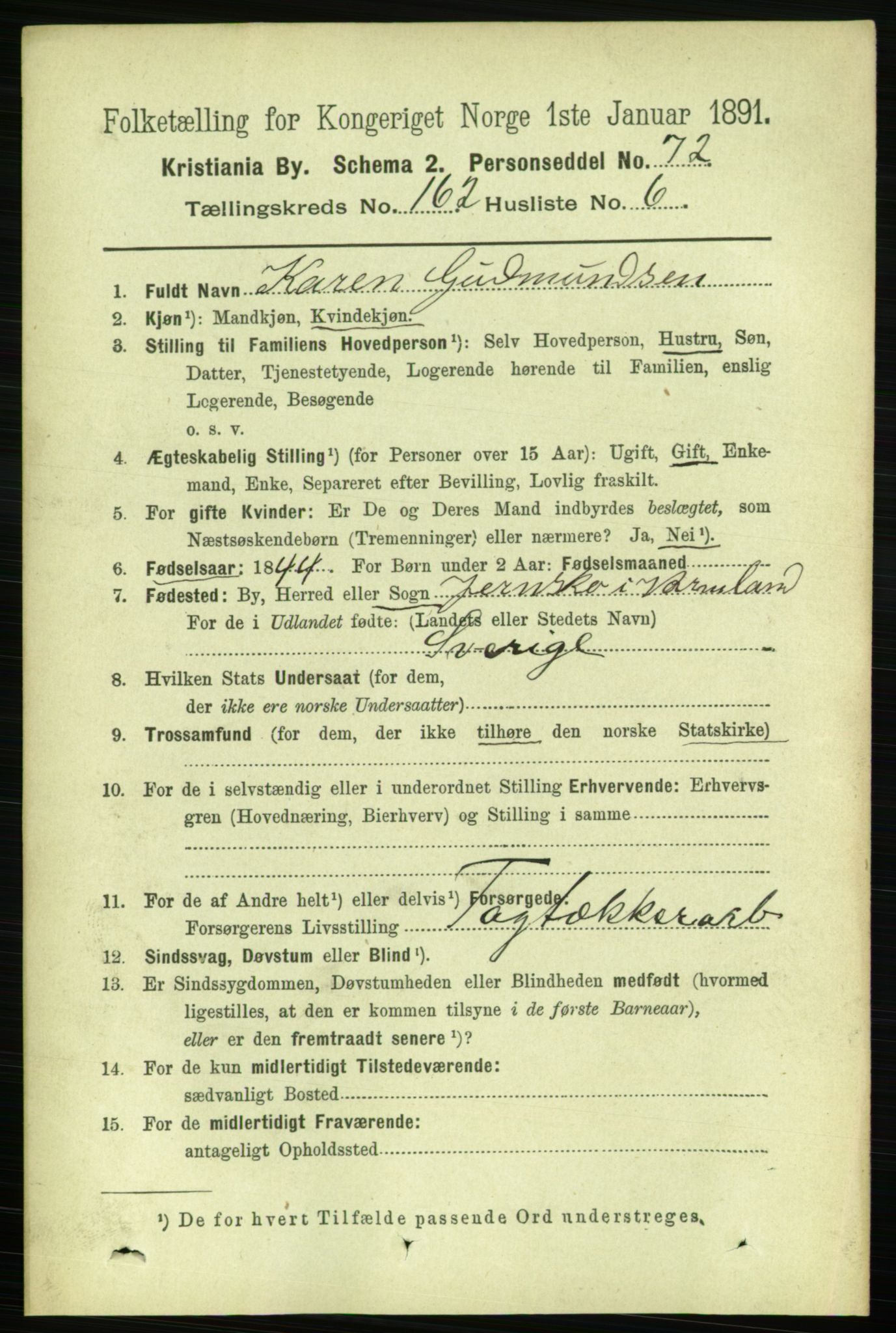 RA, 1891 census for 0301 Kristiania, 1891, p. 93086