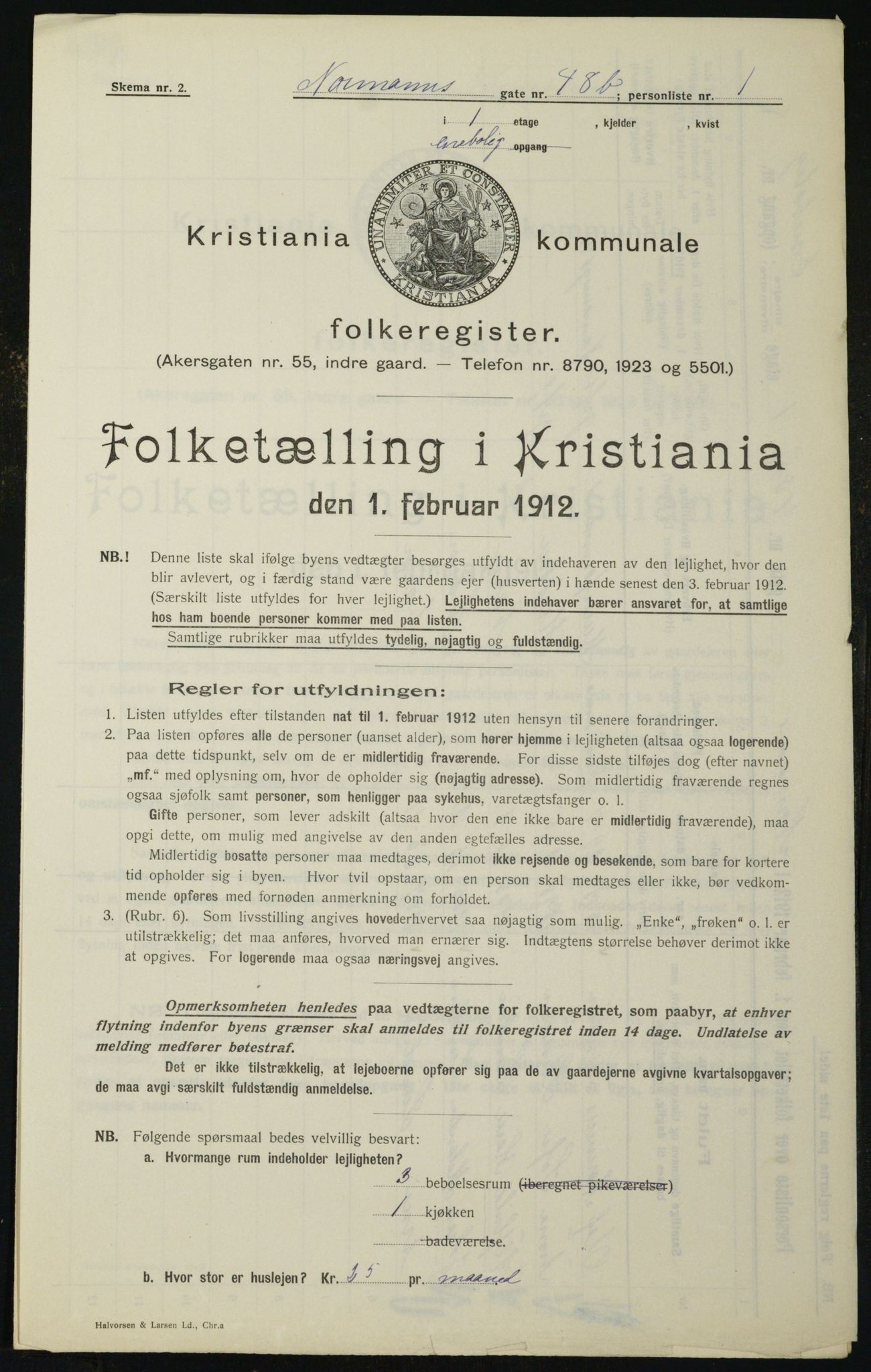 OBA, Municipal Census 1912 for Kristiania, 1912, p. 74582