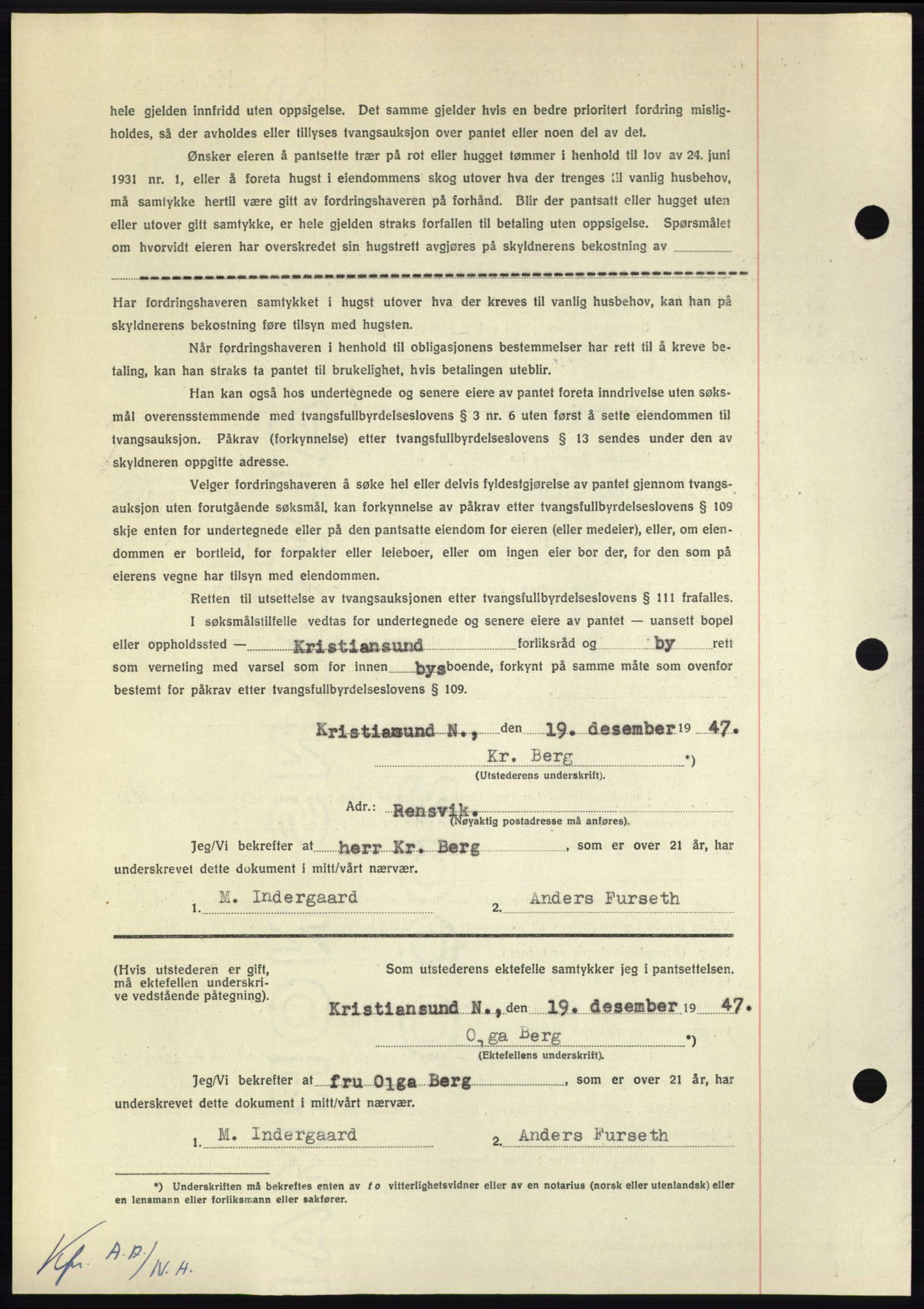 Nordmøre sorenskriveri, AV/SAT-A-4132/1/2/2Ca: Mortgage book no. B97, 1947-1948, Diary no: : 65/1948