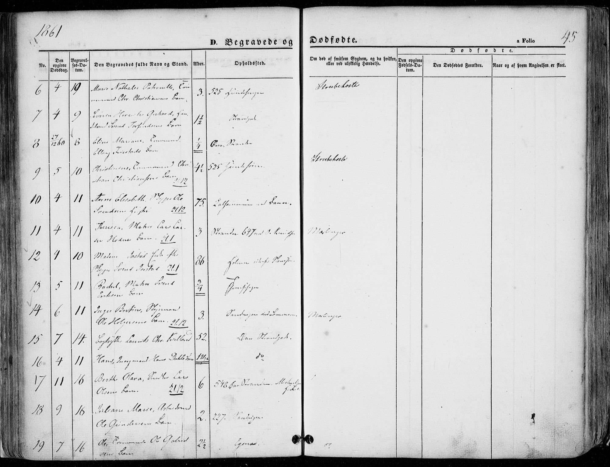 Domkirken sokneprestkontor, SAST/A-101812/001/30/30BA/L0020: Parish register (official) no. A 19, 1858-1877, p. 45