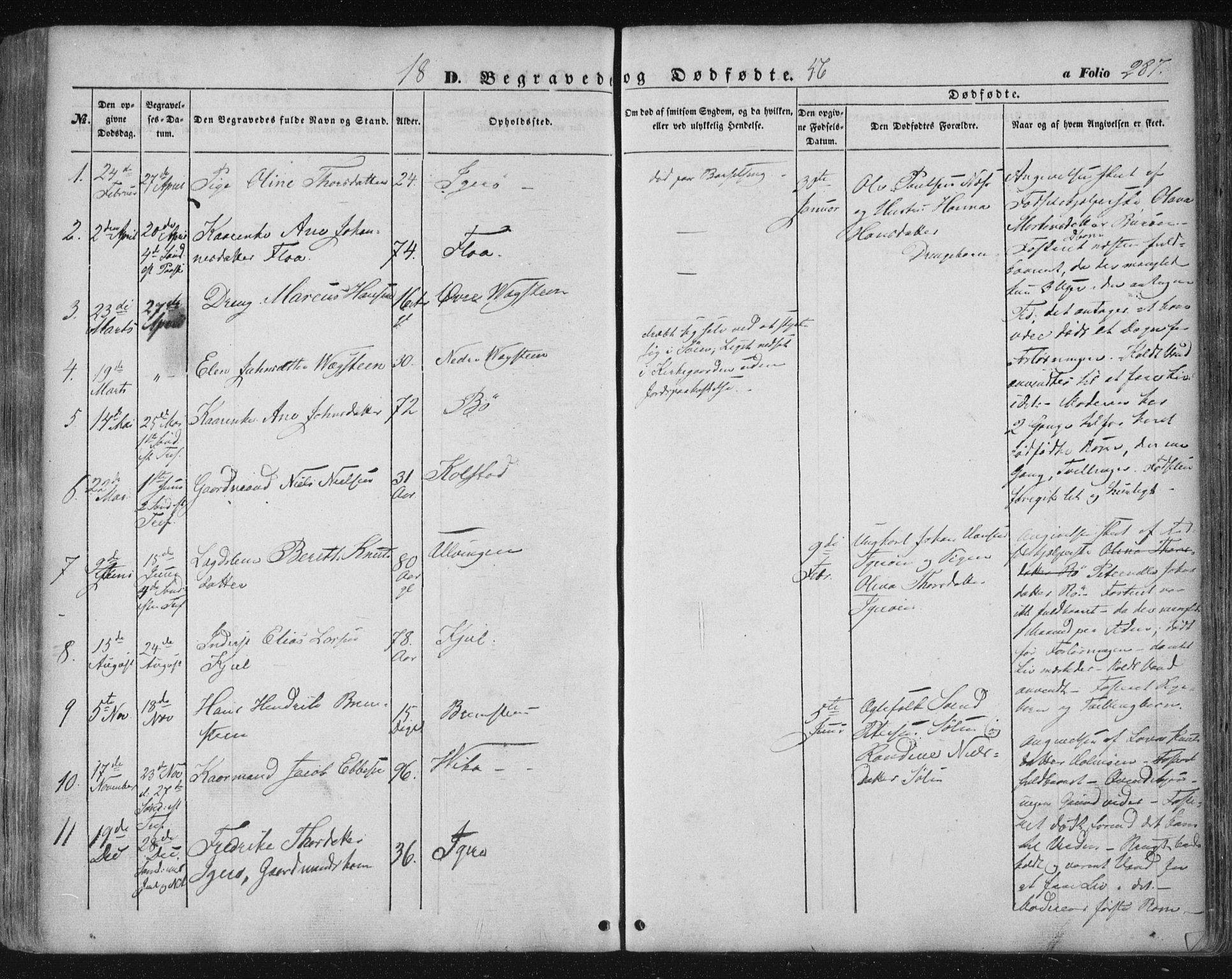 Ministerialprotokoller, klokkerbøker og fødselsregistre - Nordland, AV/SAT-A-1459/816/L0240: Parish register (official) no. 816A06, 1846-1870, p. 287