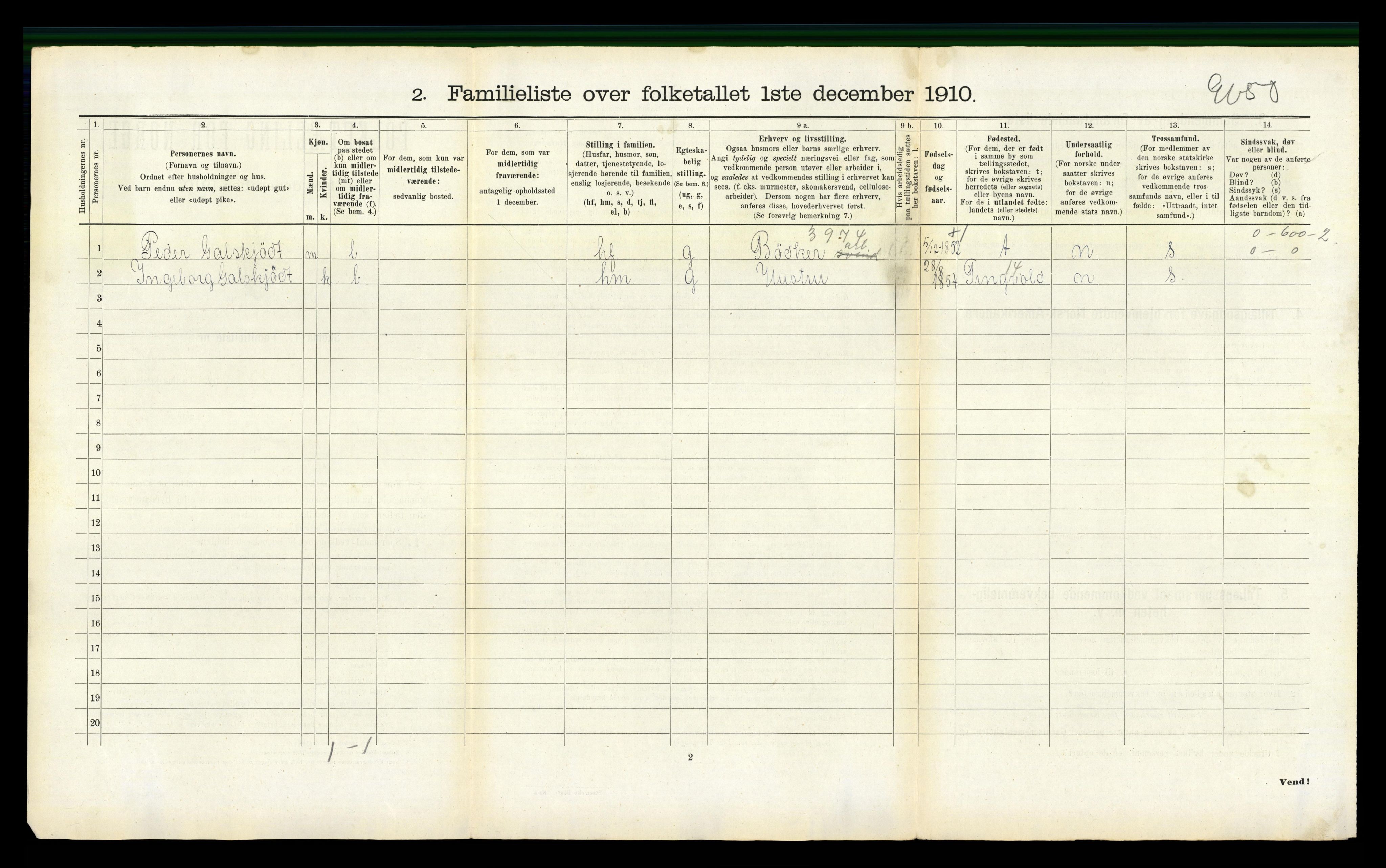 RA, 1910 census for Kristiansund, 1910, p. 7878