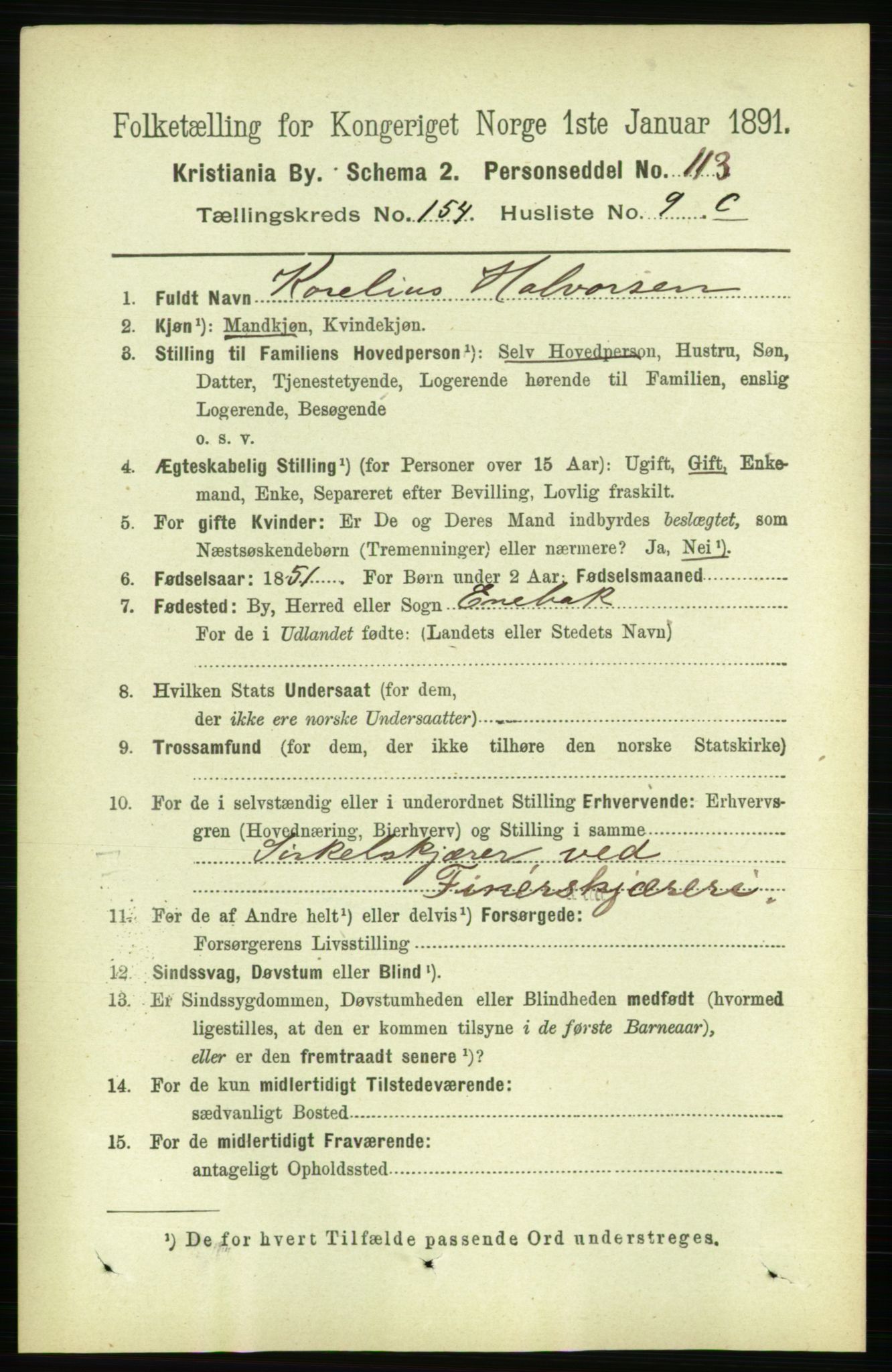 RA, 1891 census for 0301 Kristiania, 1891, p. 87748